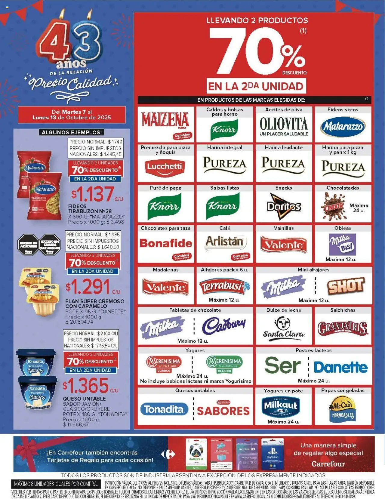 Carrefour ofertas │ válido desde el 07.10.2025 | Página: 3 | Productos: Papa, Oliva, Pan, Pizza