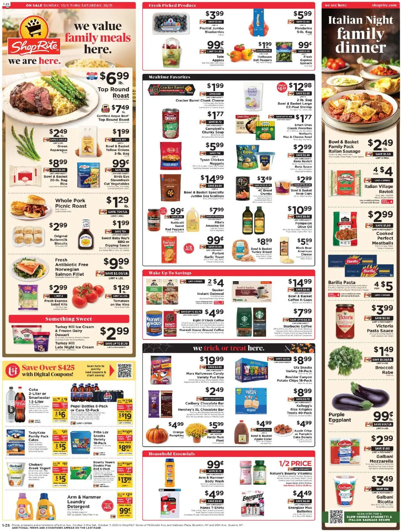 ShopRite Weekly Ad - valid from 02.10.2025 | Page: 2 | Products: Ginger, Milk, Beef, Salad
