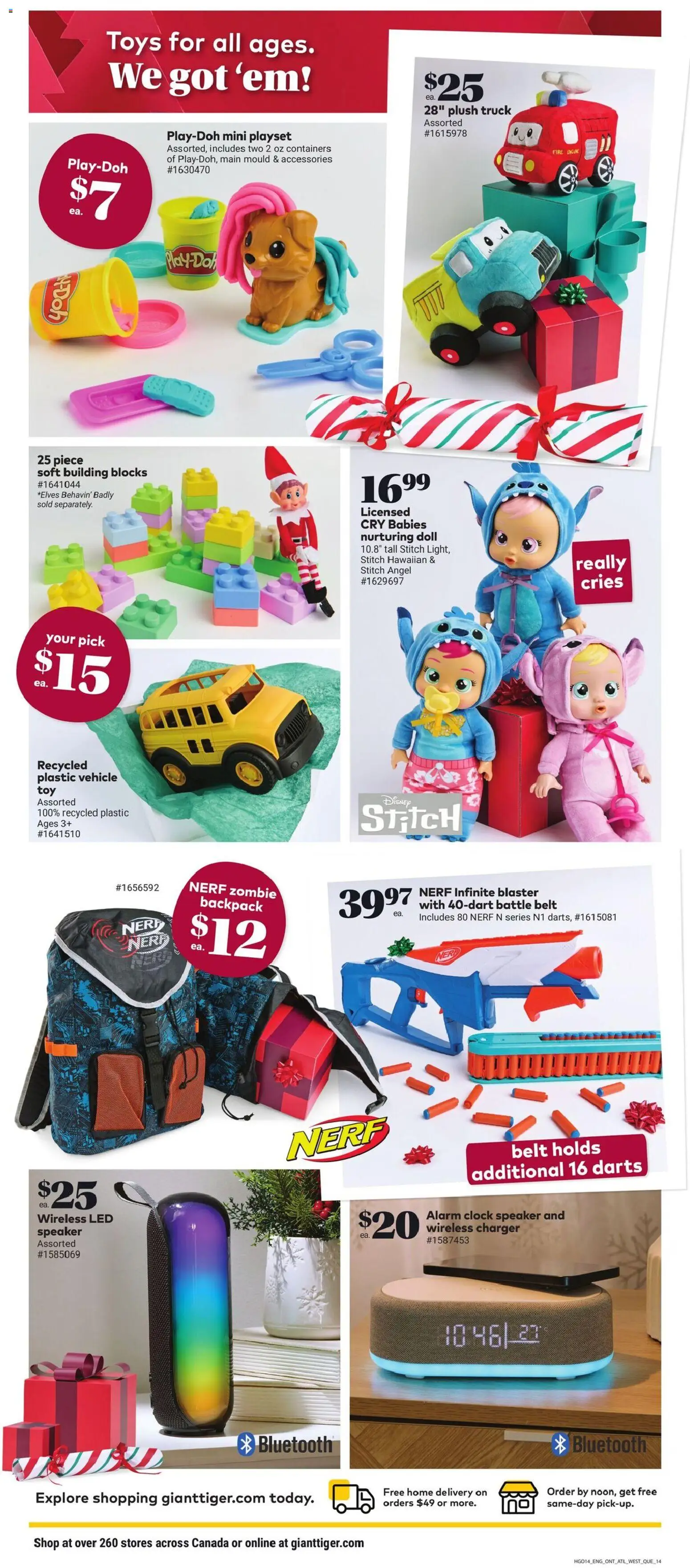 Giant Tiger flyer valid from 05.11.2025 | Page: 16 | Products: Backpack, Belt, Alarm clock, Speaker