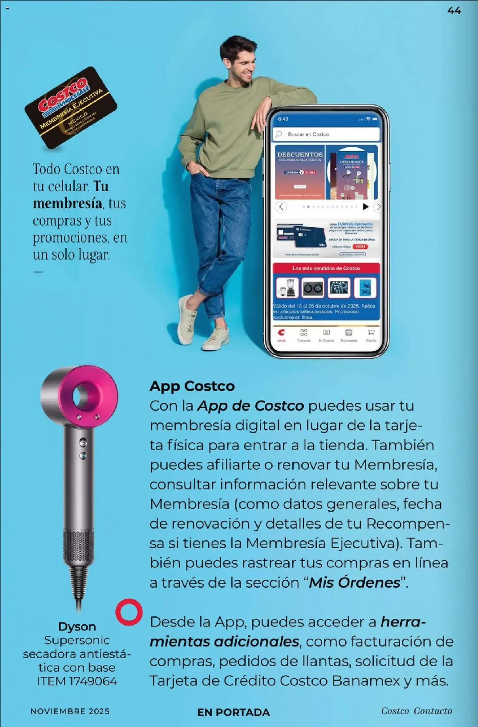 Nuevas ofertas de Costco válidas en toda la República Mexicana desde el 01.11.2025. ¡Encuentra las mejores ofertas en Costco Revista Noviembre! | Página: 44 | Productos: Secadora, Sobre