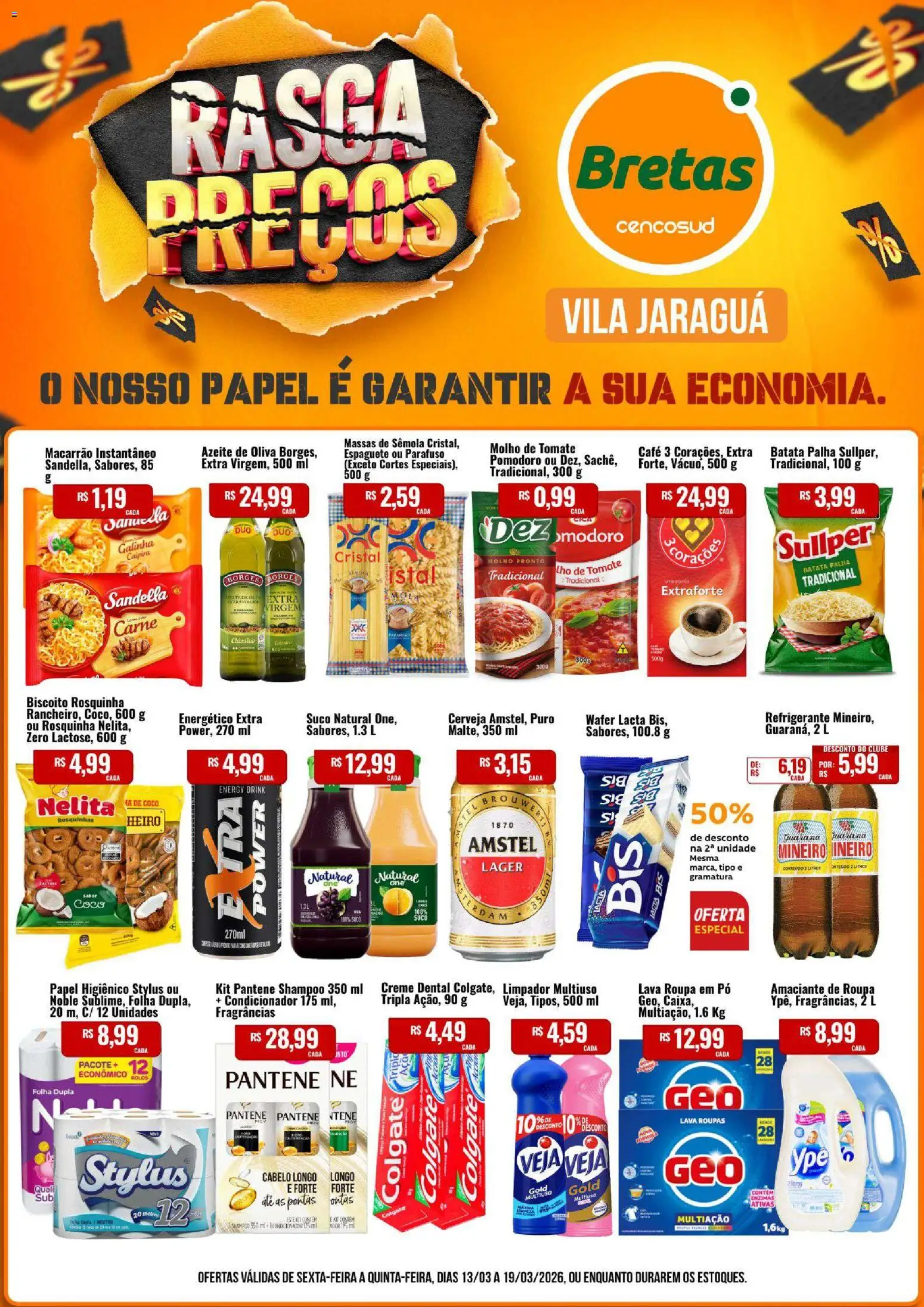 Bretas Folheto - válido de 13.03.2026 | Página: 2 | Produtos: Pó, Roupas, Batata, Creme dental