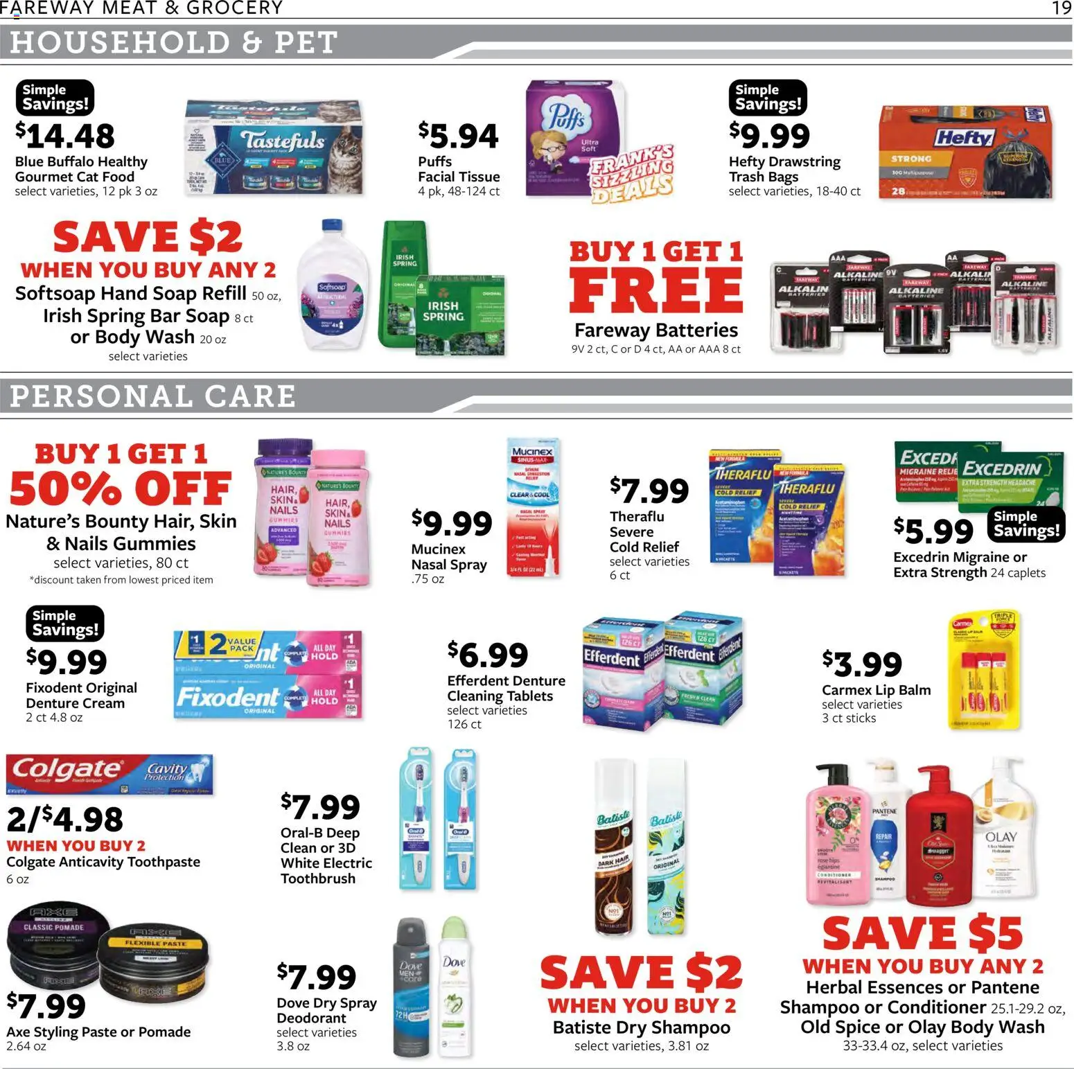 Fareway Weekly Ad - valid from 03.11.2025 | Page: 19 | Products: Axe, Shampoo, Soap, Bar Soap