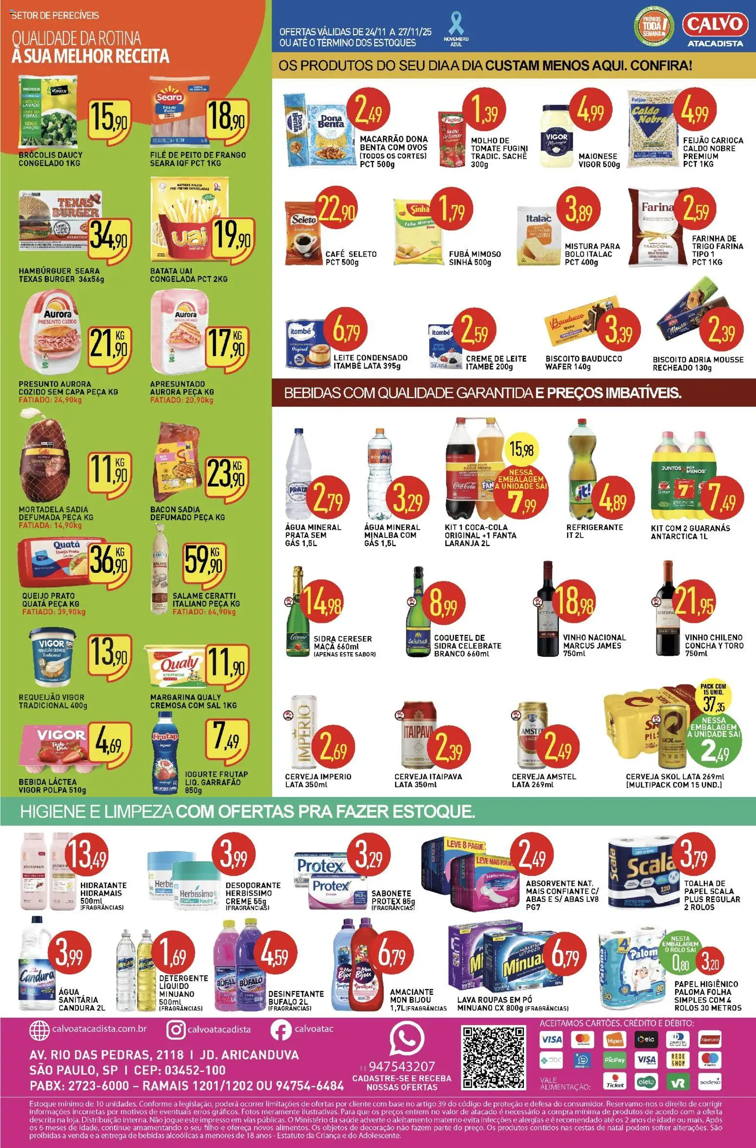 Calvo Atacadista Folheto - válido de 24.11.2025 | Página: 2 | Produtos: Sabonete, Bebida, Sal, Peito de frango