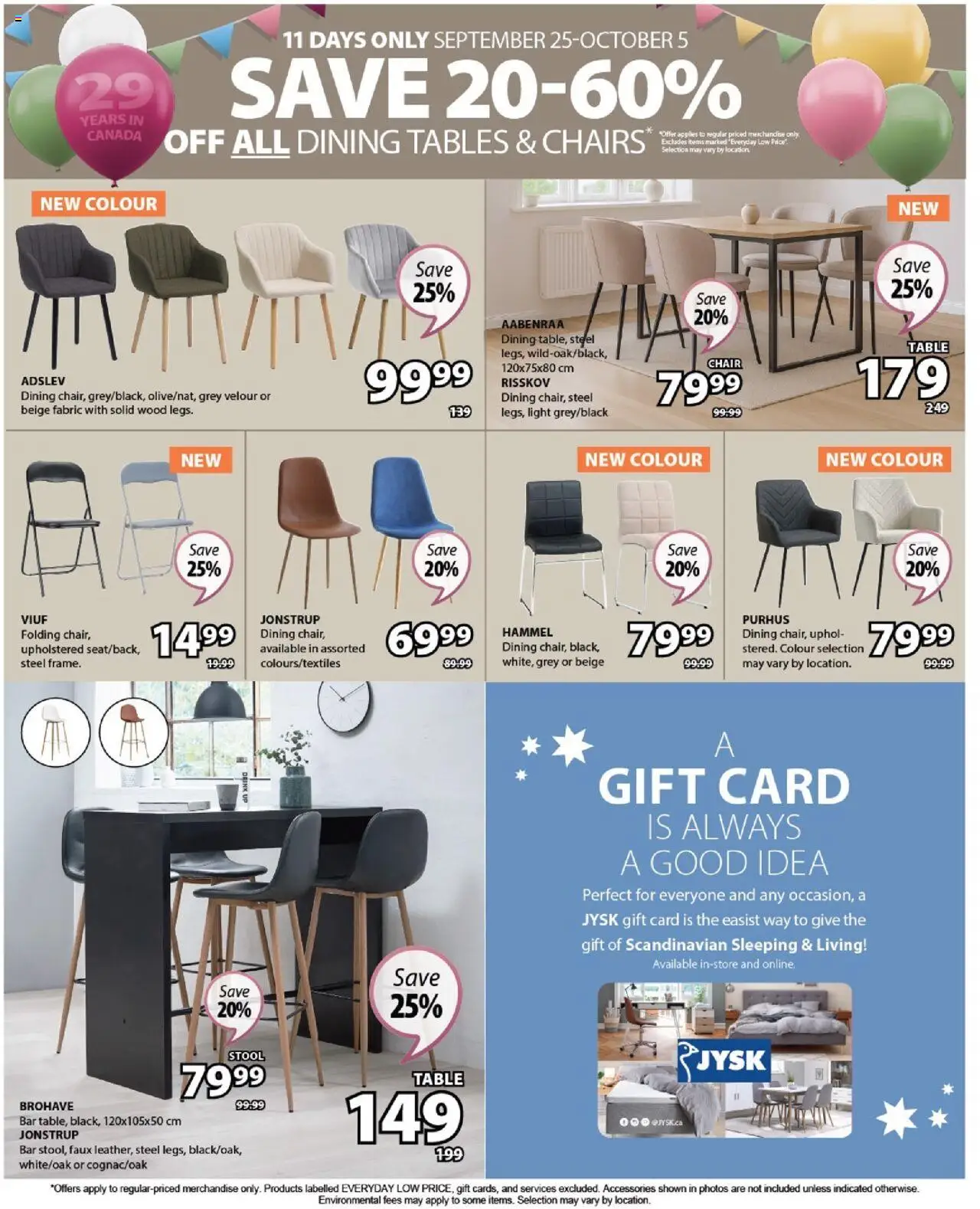 JYSK flyer valid from 25.09.2025 | Page: 4 | Products: Table, Chair