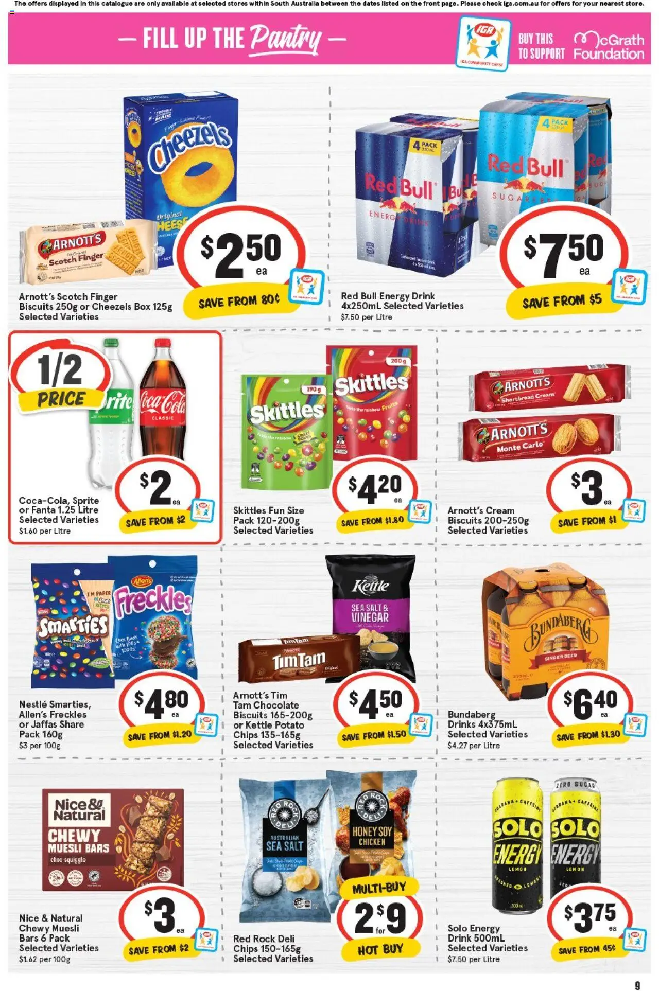 IGA catalogue - valid from 24.09.2025 | Page: 9 | Products: Chips, Biscuits, Lemon, Scotch