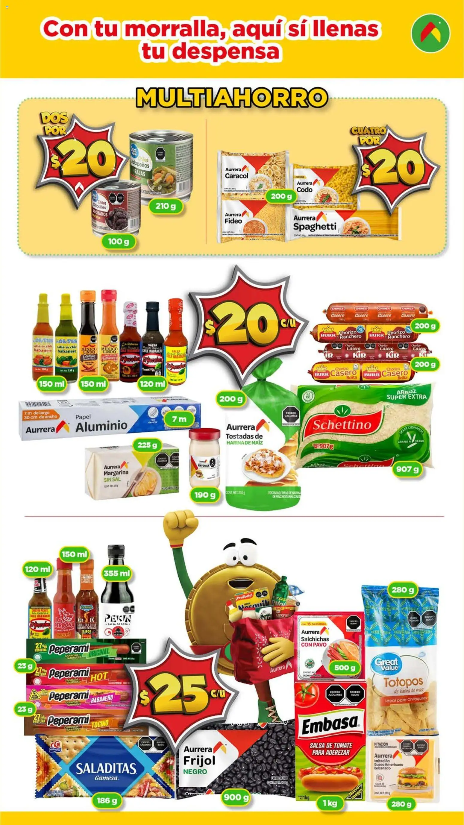 Nuevas ofertas de Bodega Aurrerá válidas en toda la República Mexicana desde el 11.02.2026. ¡Encuentra las mejores ofertas en Bodega Aurrerá folleto! | Página: 6 | Productos: Tocino, Sal, Queso, Margarina