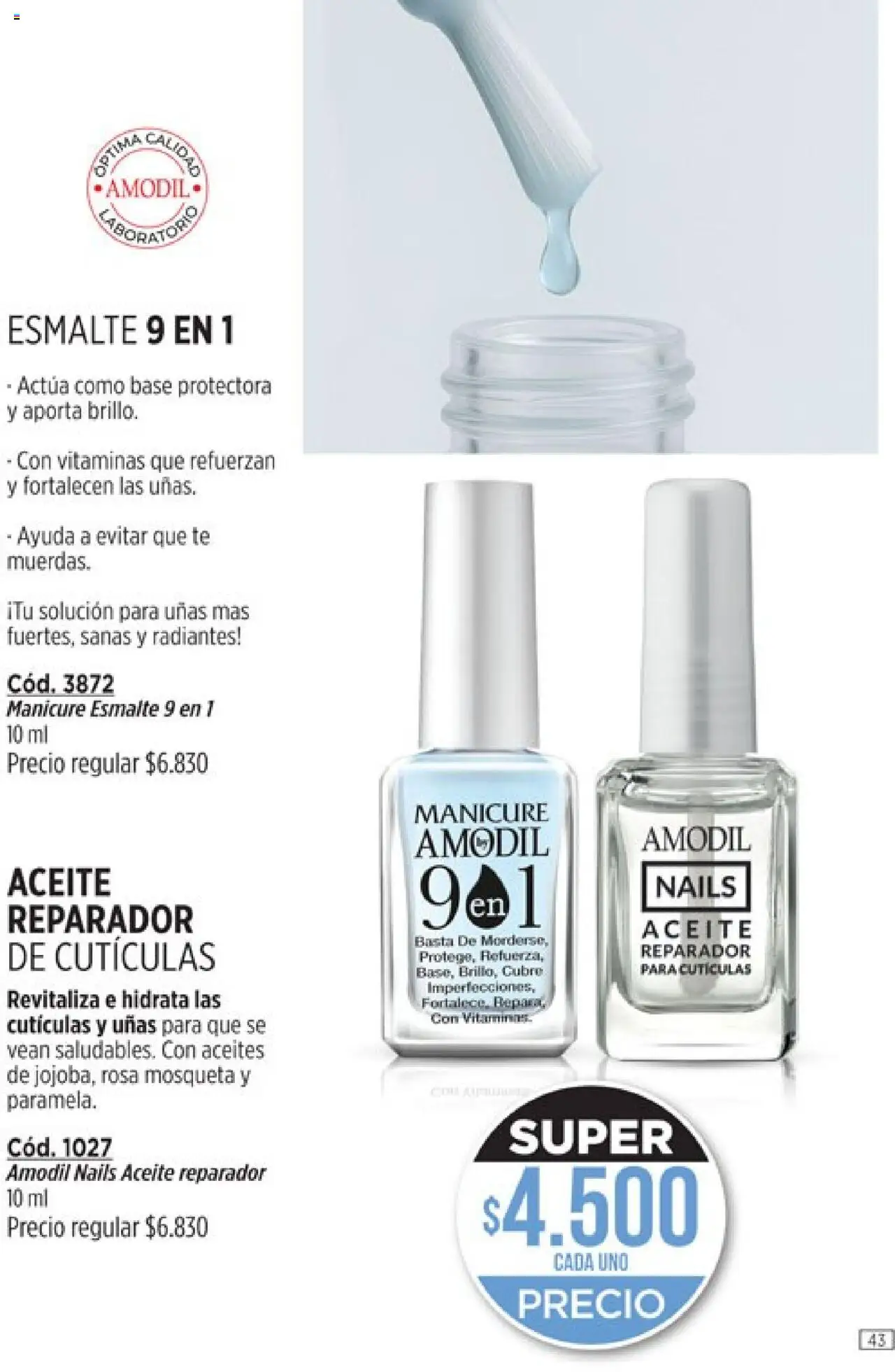 Catálogo Amodil Campaña 11 │ válido desde el 13.06.2025 | Página: 43 | Productos: Vitaminas, Aceite, Té