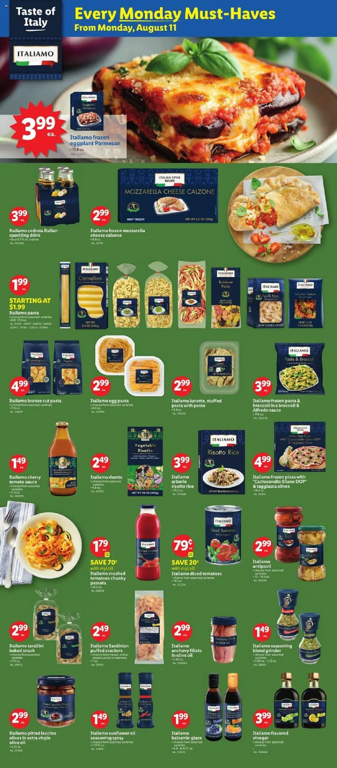 Lidl Weekly Ad - valid from 06.08.2025 | Page: 3 | Products: Vinegar, Cheese, Oil, Sauce