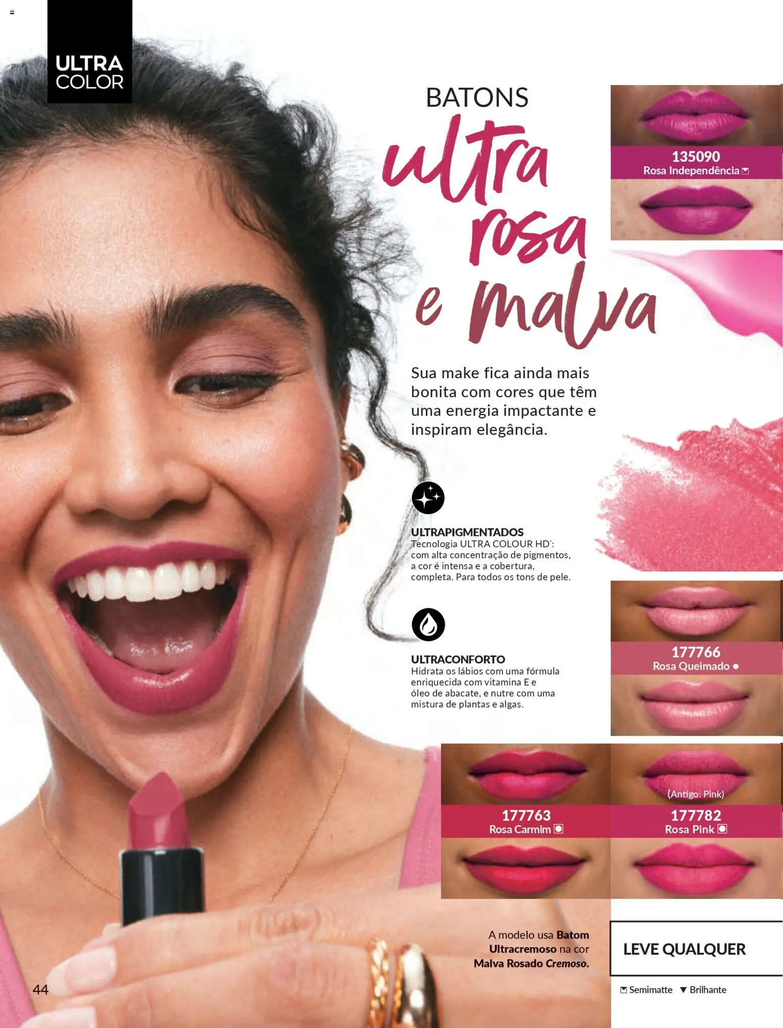 Avon Folheto - válido de 06.01.2026 | Página: 44 | Produtos: Batom, Óleo