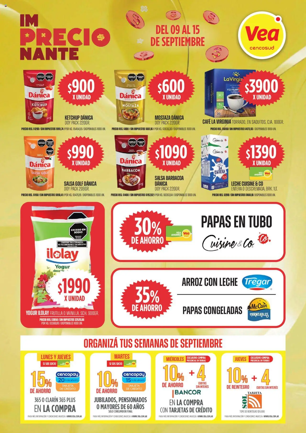 Vea - Oferta imPRECIOnante - Córdoba │ válido desde el 09.09.2025 | Página: 5 | Productos: Frutilla, Ketchup, Mostaza, Leche