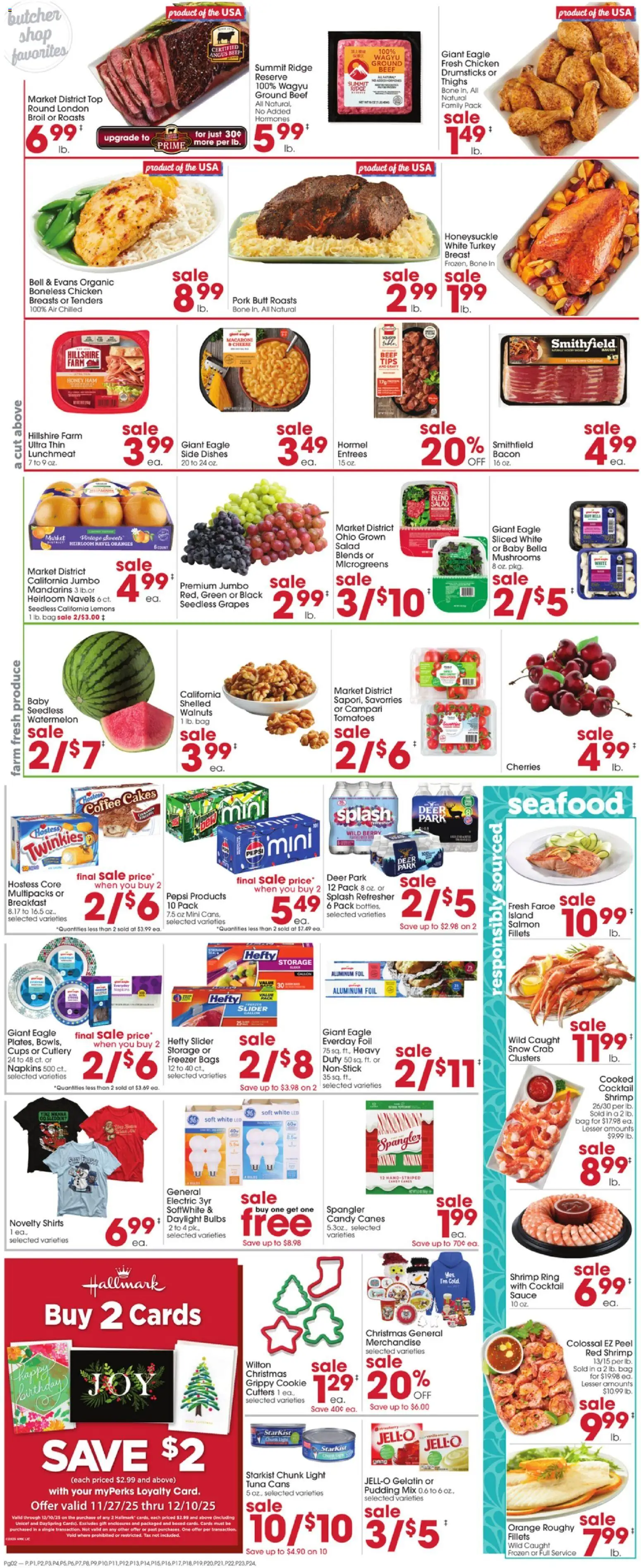 Giant Eagle Weekly Ad - valid from 04.12.2025 | Page: 2 | Products: Cherries, Ridge, Cheese, Sauce