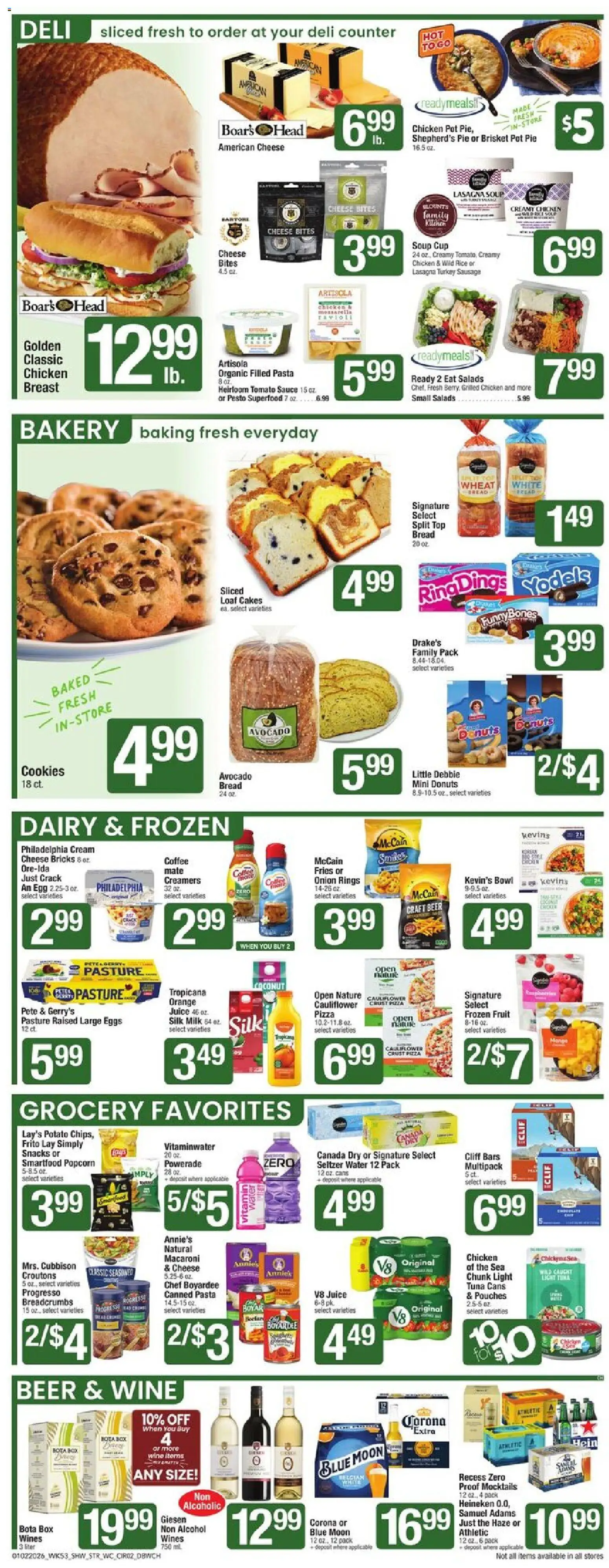 Star Market Weekly Ad - valid from 02.01.2026 | Page: 2 | Products: Bakery, Milk, Beer, Sauce