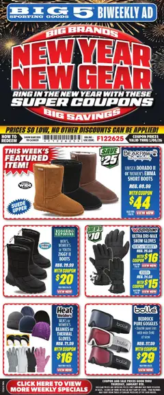 Preview of Big 5 Sporting Goods weekly ads valid from 26.12.2025