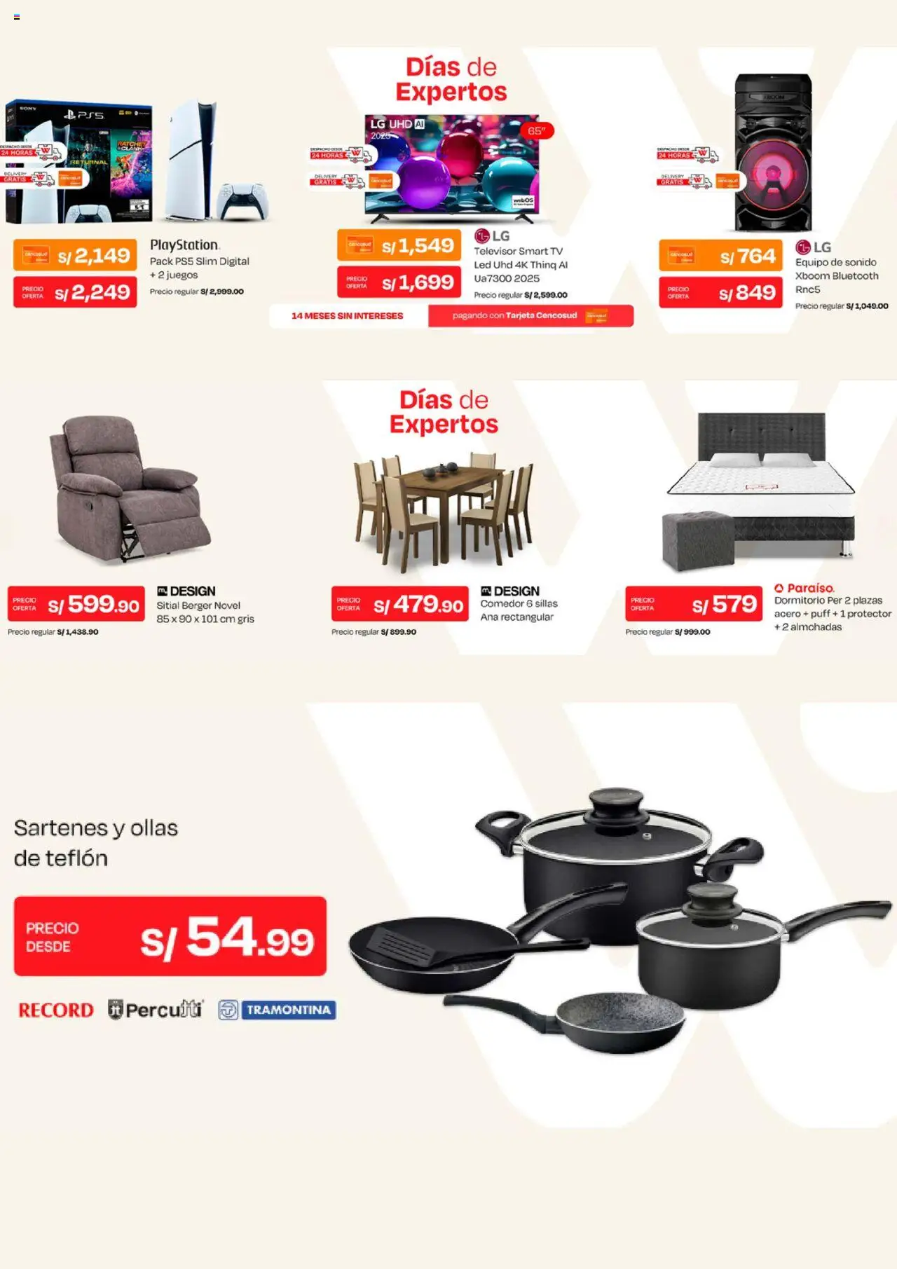Catálogo Wong válido desde 11.08.2025 | Página: 4 | Productos: Televisor, Playstation