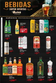 Bistek Supermercados ofertas Bebidas - Pré-Visualização do folheto da loja Bistek Supermercados, válido de 20.03.2026