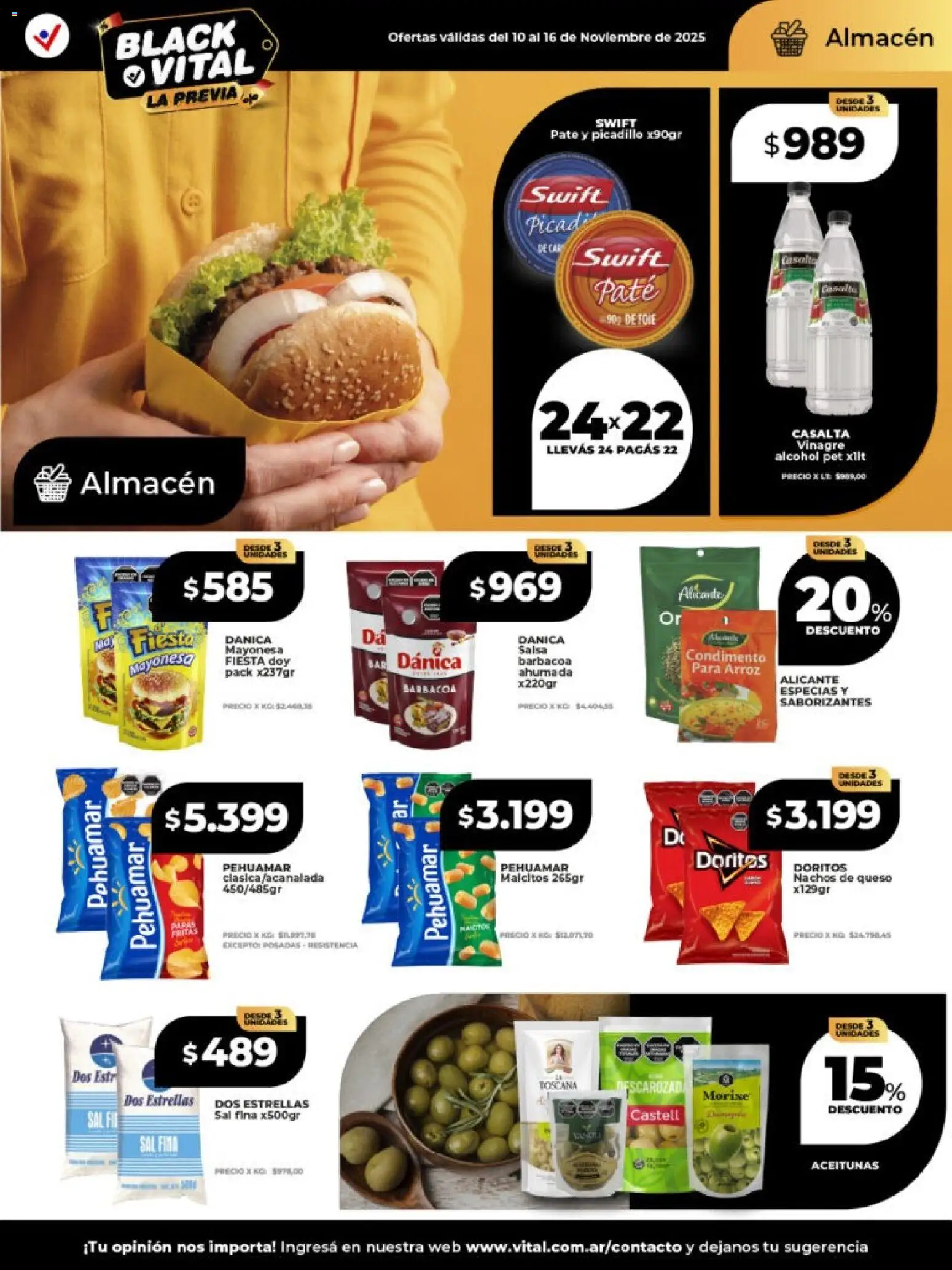 Vital - Ofertas - Resistencia │ válido desde el 10.11.2025 | Página: 14 | Productos: Aceitunas, Sal, Paté, Picadillo