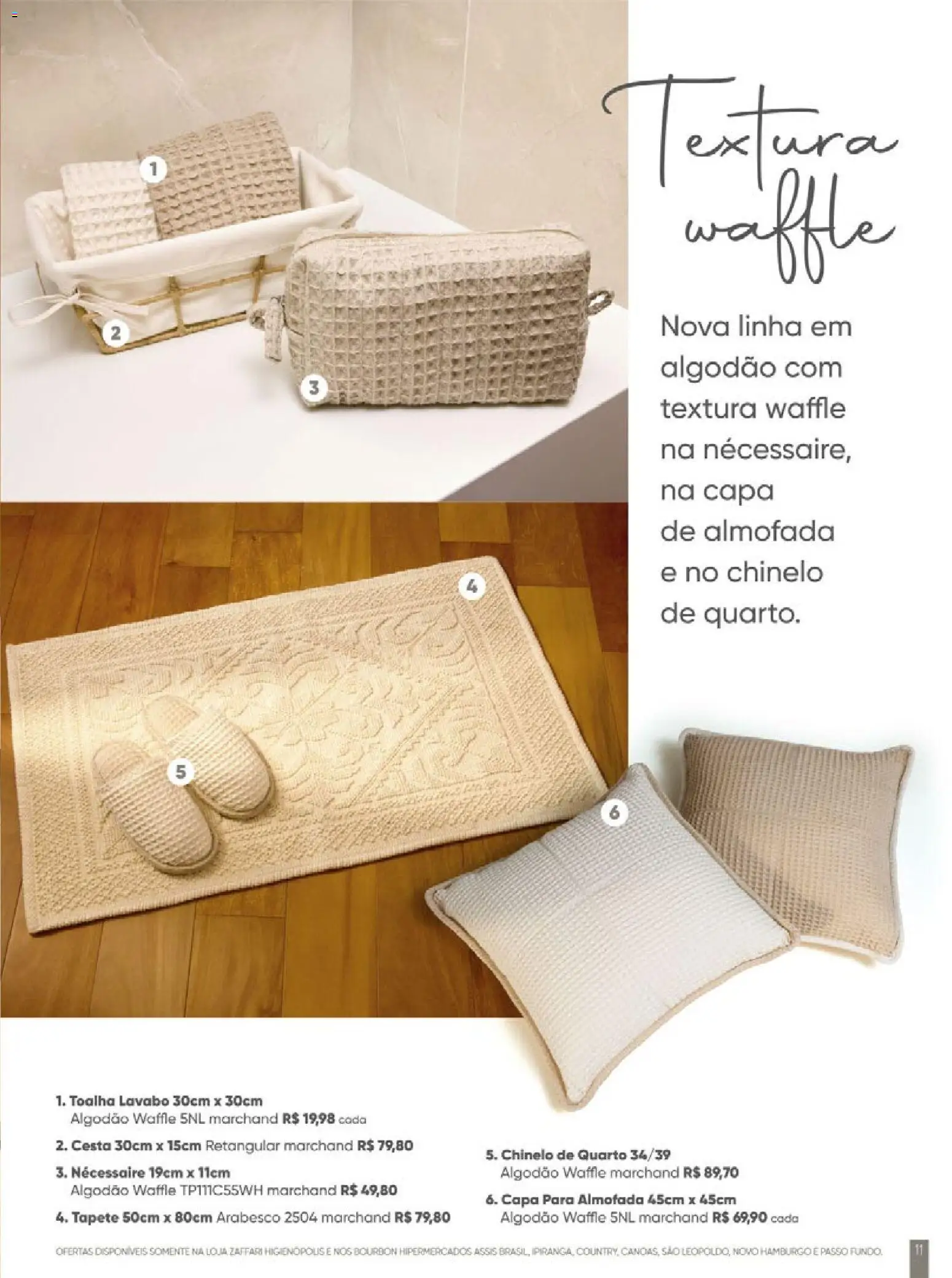 Zaffari Folheto - válido de 27.11.2025 | Página: 11 | Produtos: Almofada, Necessaire, Cesta, Tapete