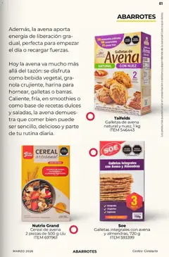 Vista previa de Taifelds Galletas de avena natural y nuez, 1 kg, Galletas de avena natural y nuez, 1 kg, nuevo folleto de la tienda, válido en México a partir del 01.03.2026 | Página: 81