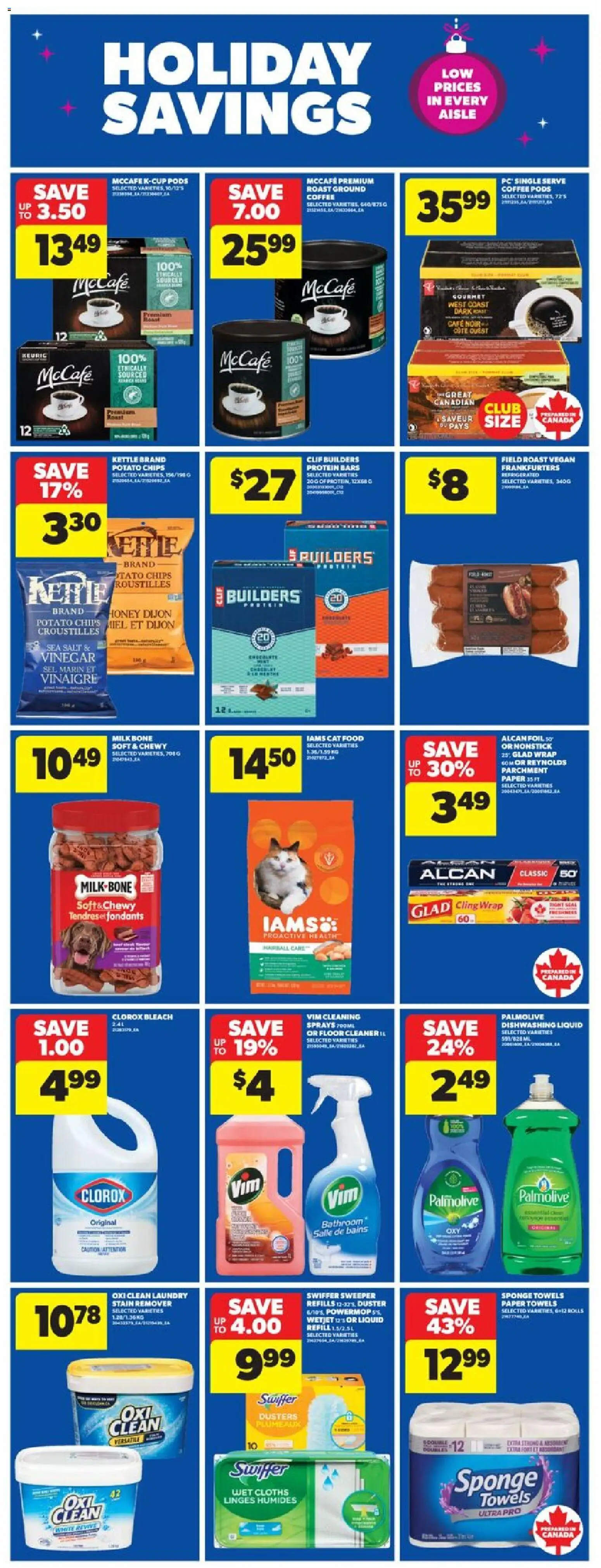 Real Canadian Superstore flyer valid from 30.10.2025 | Page: 3 | Products: Kettle, Sponge, Stain remover, Coffee