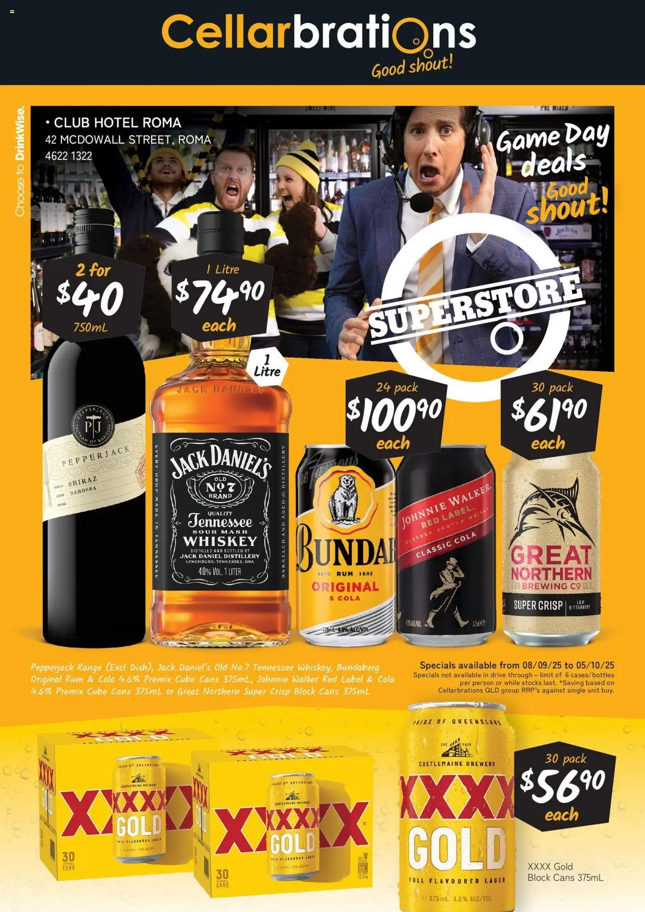 Cellarbrations catalogue - valid from 08.09.2025 | Page: 1 | Products: Whiskey, Rum, Scotch, Game