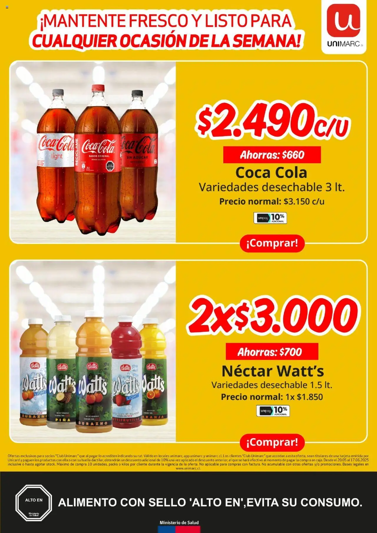 Unimarc Ofertas │ válido desde el 30.05.2025 | Página: 8 | Productos: Azucar, Piña, Durazno