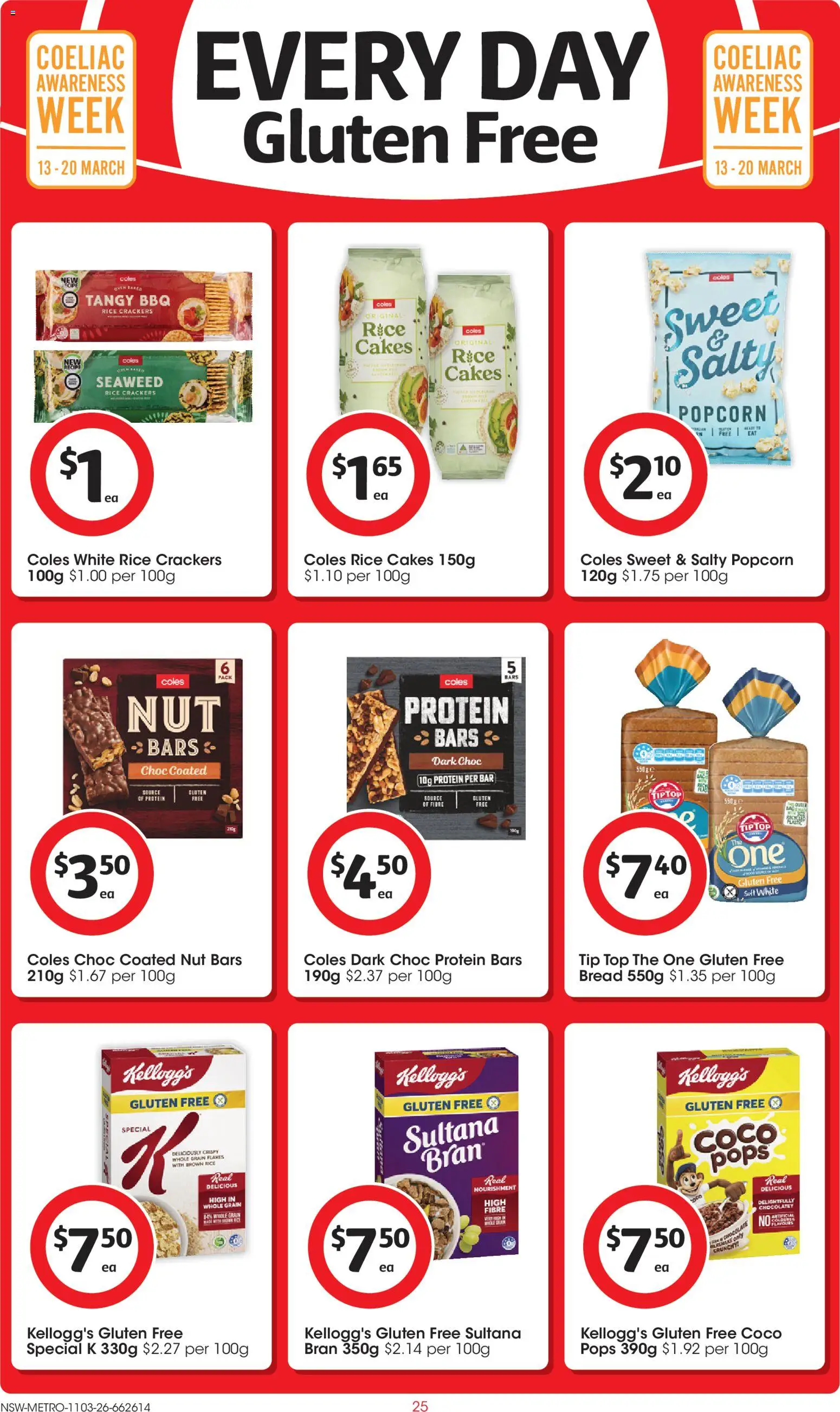 Coles catalogue - valid from 11.03.2026 | Page: 25 | Products: Crackers, Bread, Rice, Popcorn