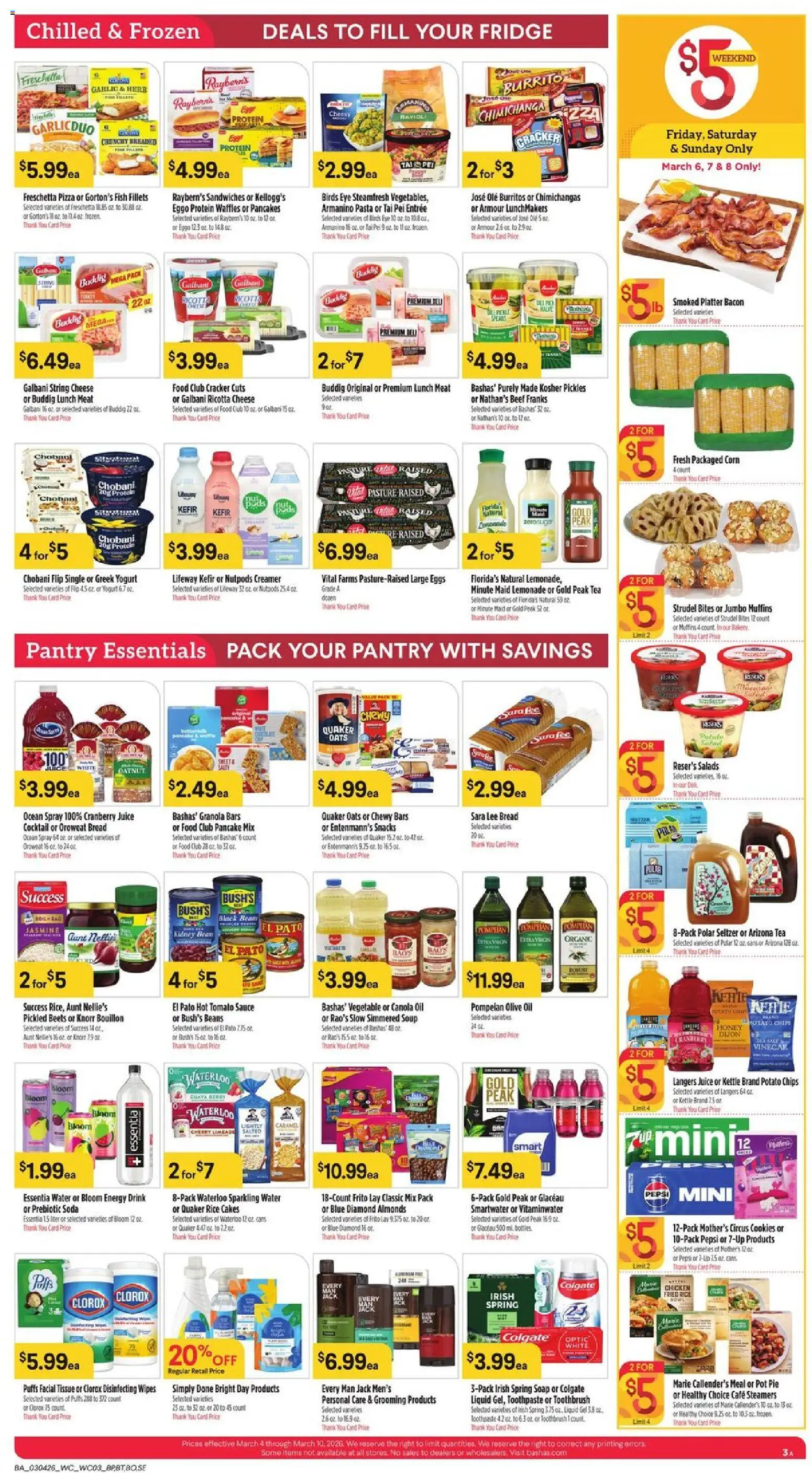 Basha's Weekly Ad - valid from 04.03.2026 | Page: 3 | Products: Vinegar, Yogurt, Beef, Salad