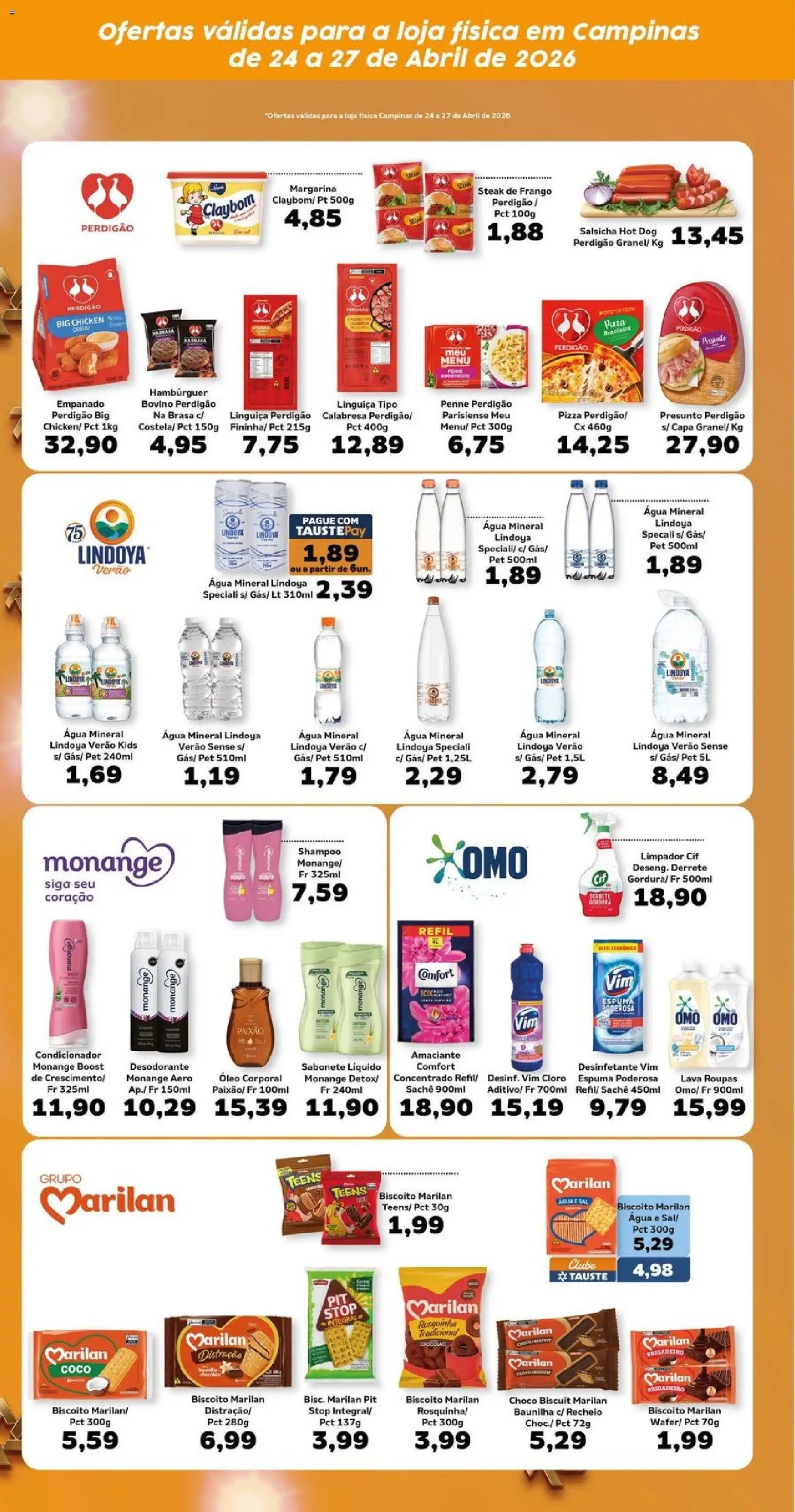 Tauste Folheto - válido de 24.04.2026 | Página: 4 | Produtos: Condicionador, Óleo, Amaciante, Sabonete líquido