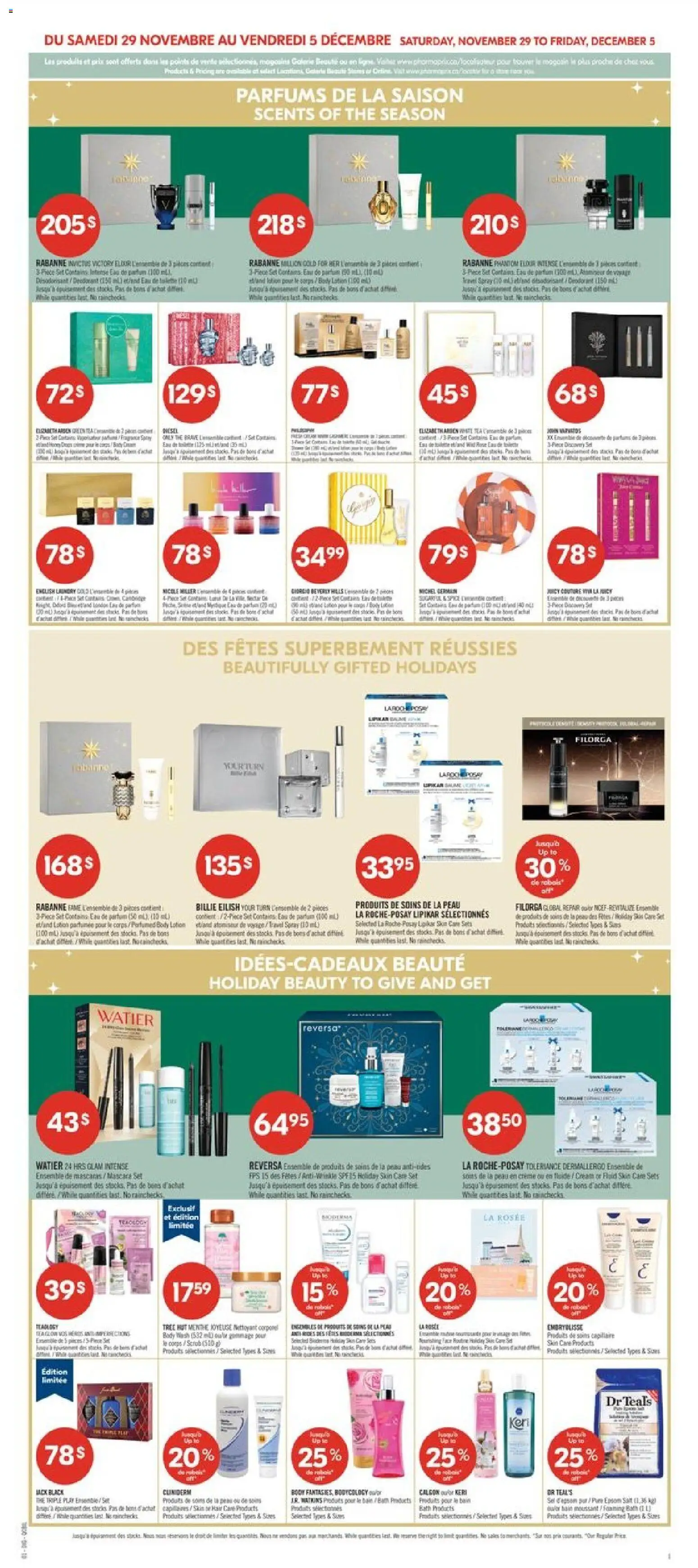 Pharmaprix flyer valid from 29.11.2025 | Page: 9 | Products: Tea, Fragrance, Body wash, Toilette