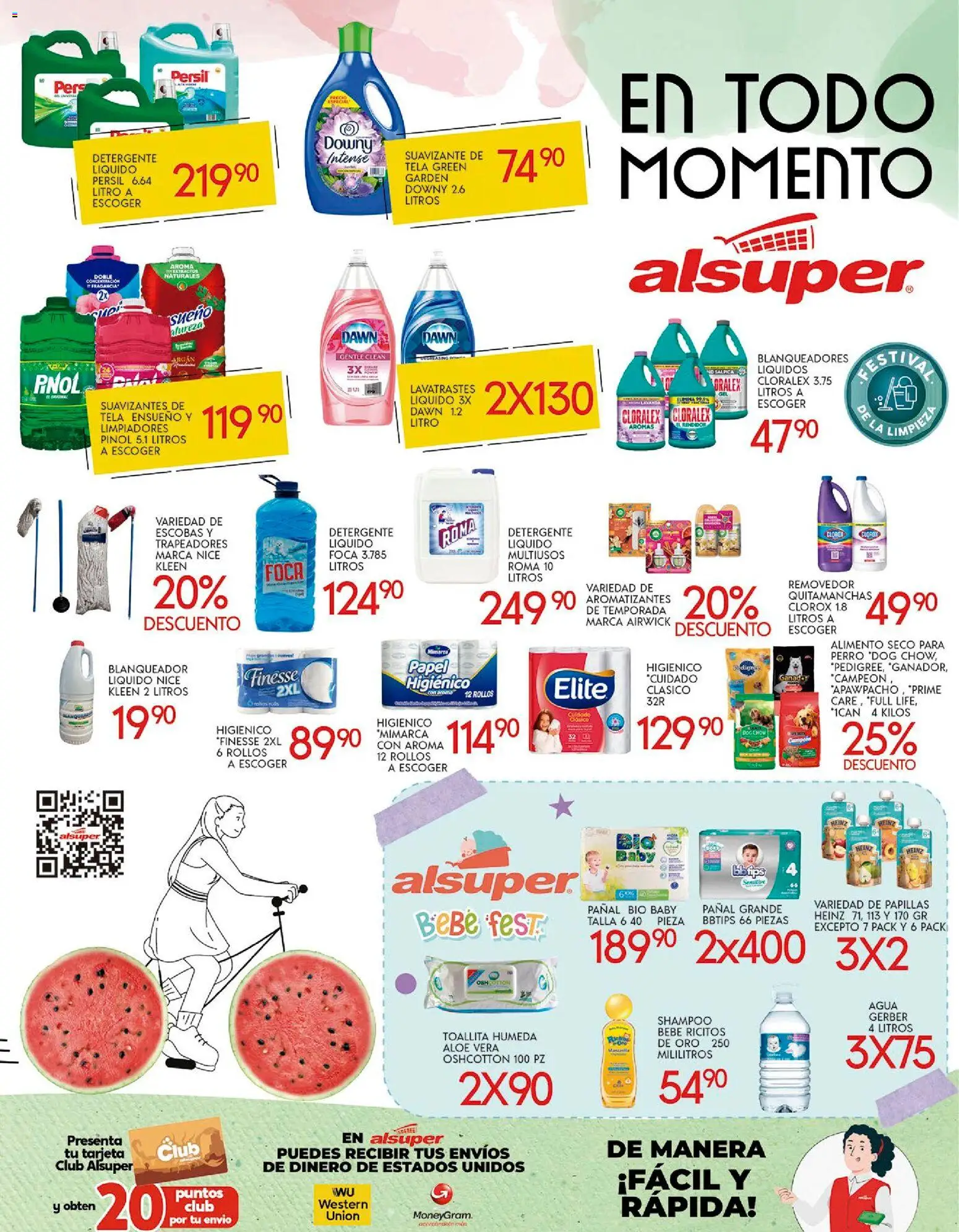 Nuevas ofertas de Alsuper válidas en toda la República Mexicana desde el 28.10.2025. ¡Encuentra las mejores ofertas en Alsuper folleto Durango! | Página: 8 | Productos: Quitamanchas, Detergente, Suavizante, Lavavajillas