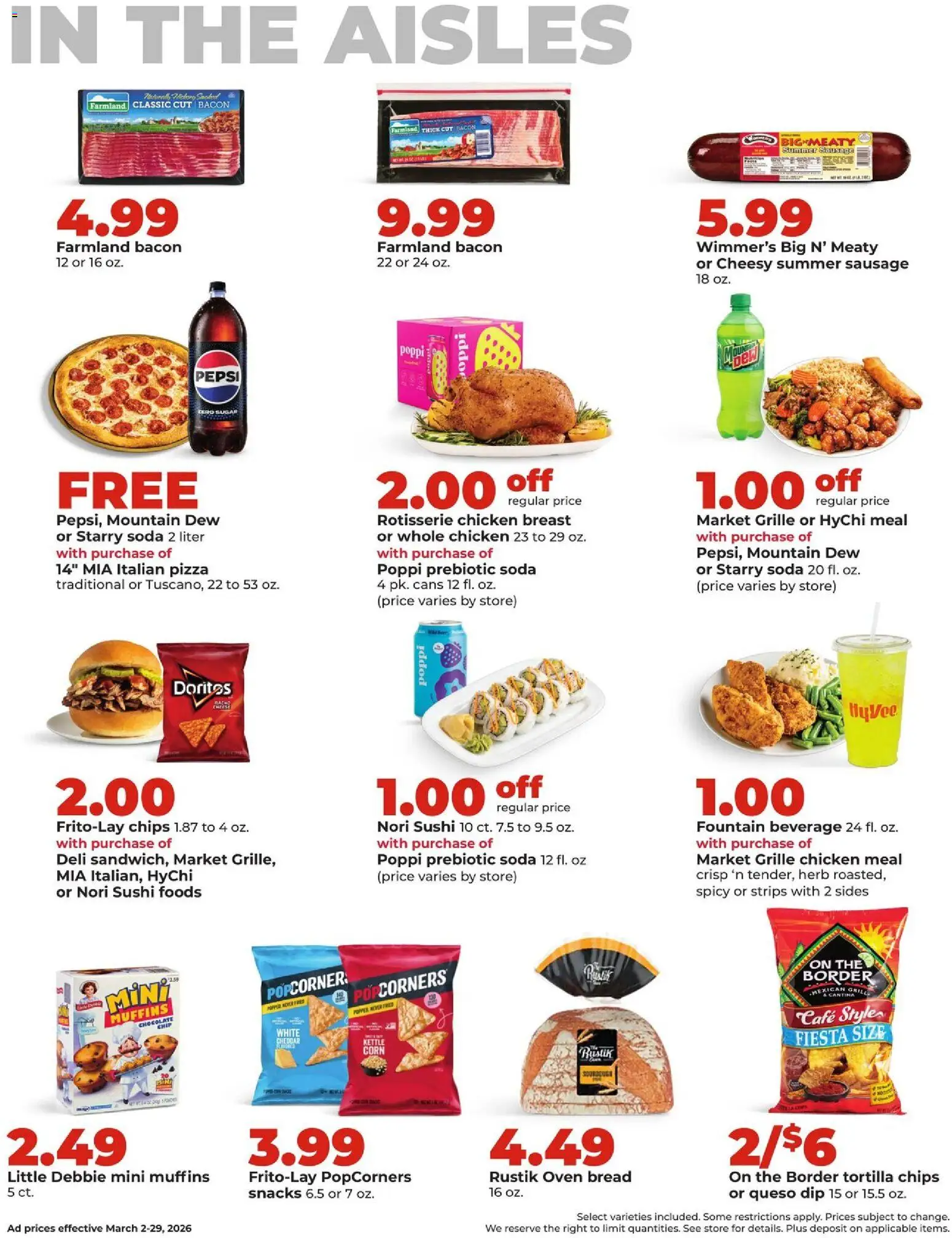 HyVee Monthly Ad - valid from 02.03.2026 | Page: 10 | Products: Pizza, Chocolate Chip, Oven, Kettle