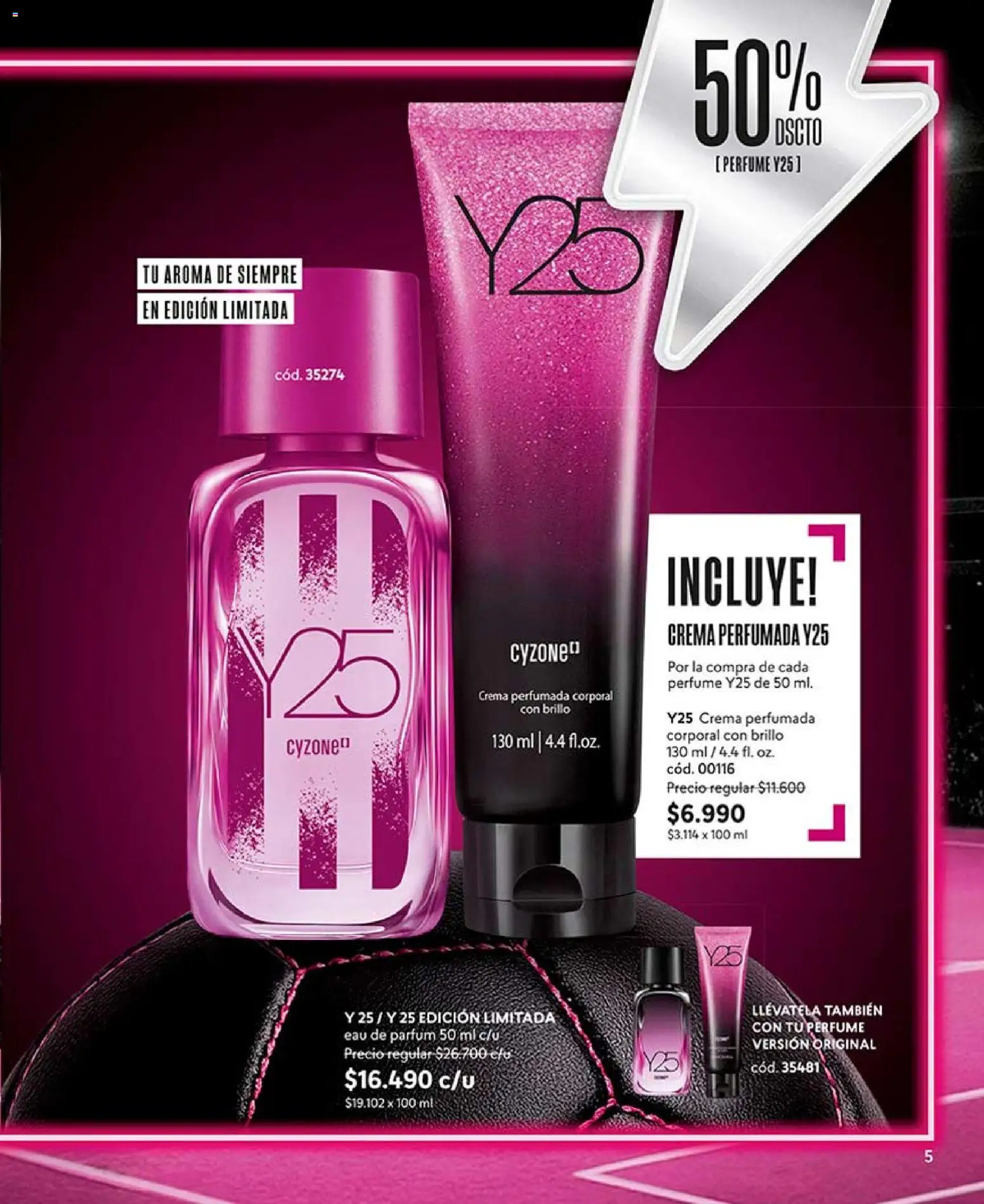 Catálogo CyZone Campaña 8 │ válido desde el 29.04.2026 | Página: 5 | Productos: Brillo, Perfume, Crema