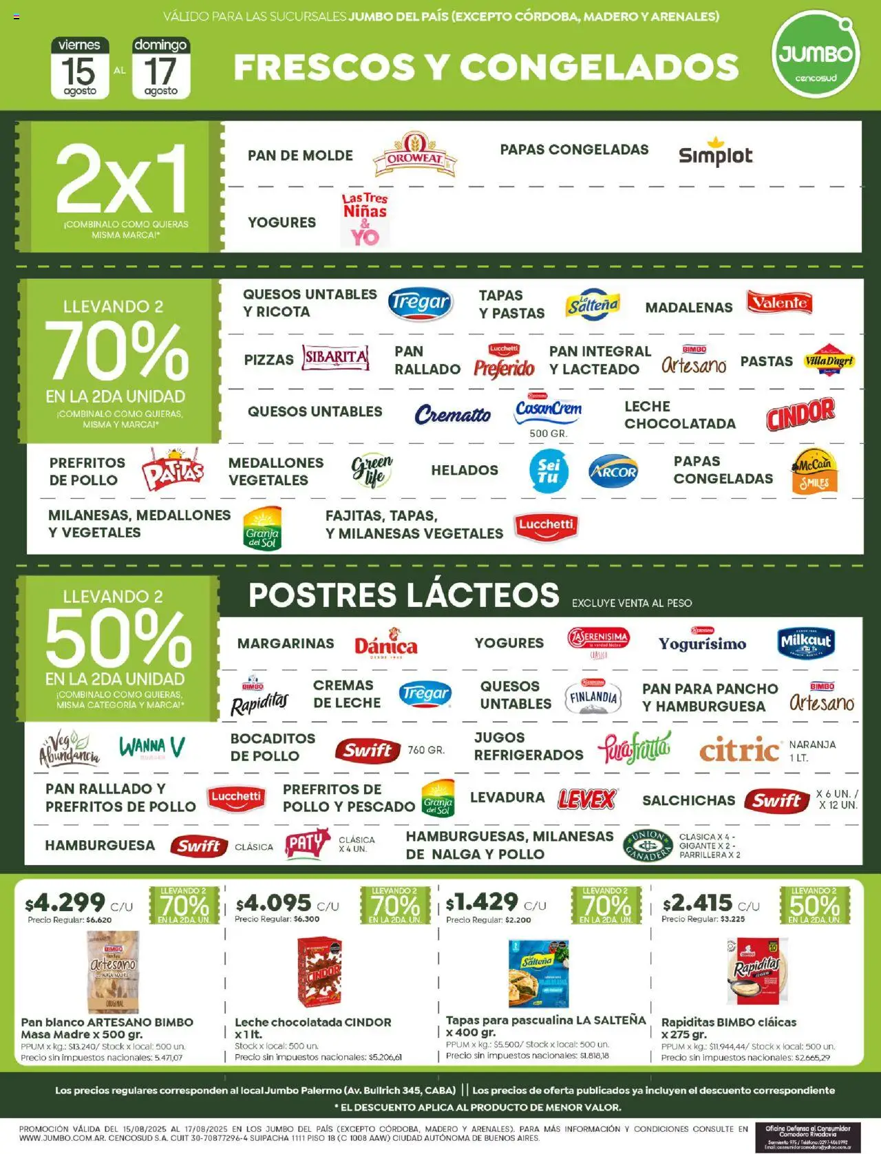 Jumbo ofertas │ válido desde el 15.08.2025 | Página: 4 | Productos: Molde, Pollo, Pescado, Pan