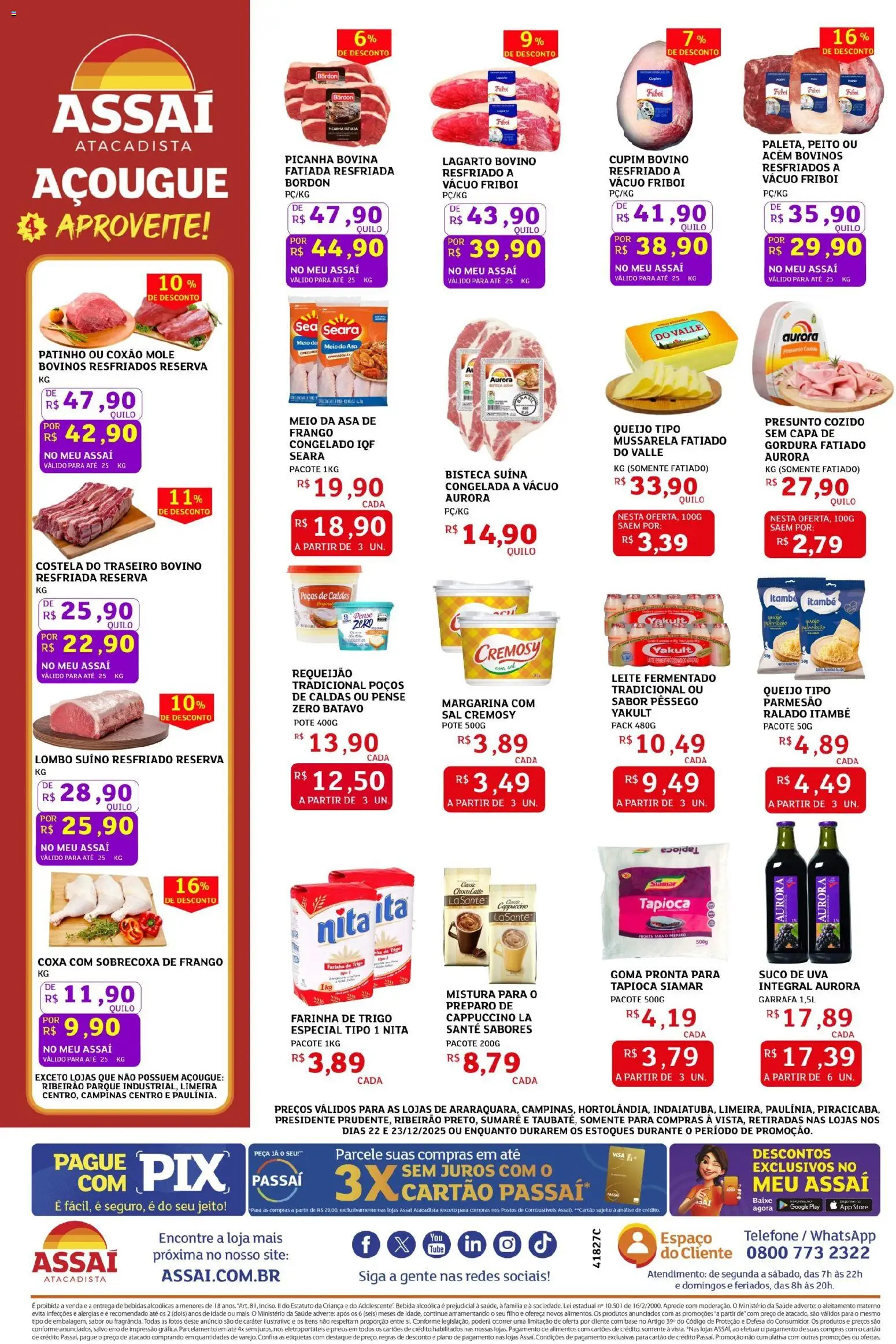 Assaí Atacadista Folheto - válido de 22.12.2025 | Página: 2 | Produtos: Pêssego, Lombo, Suco, Parmesão
