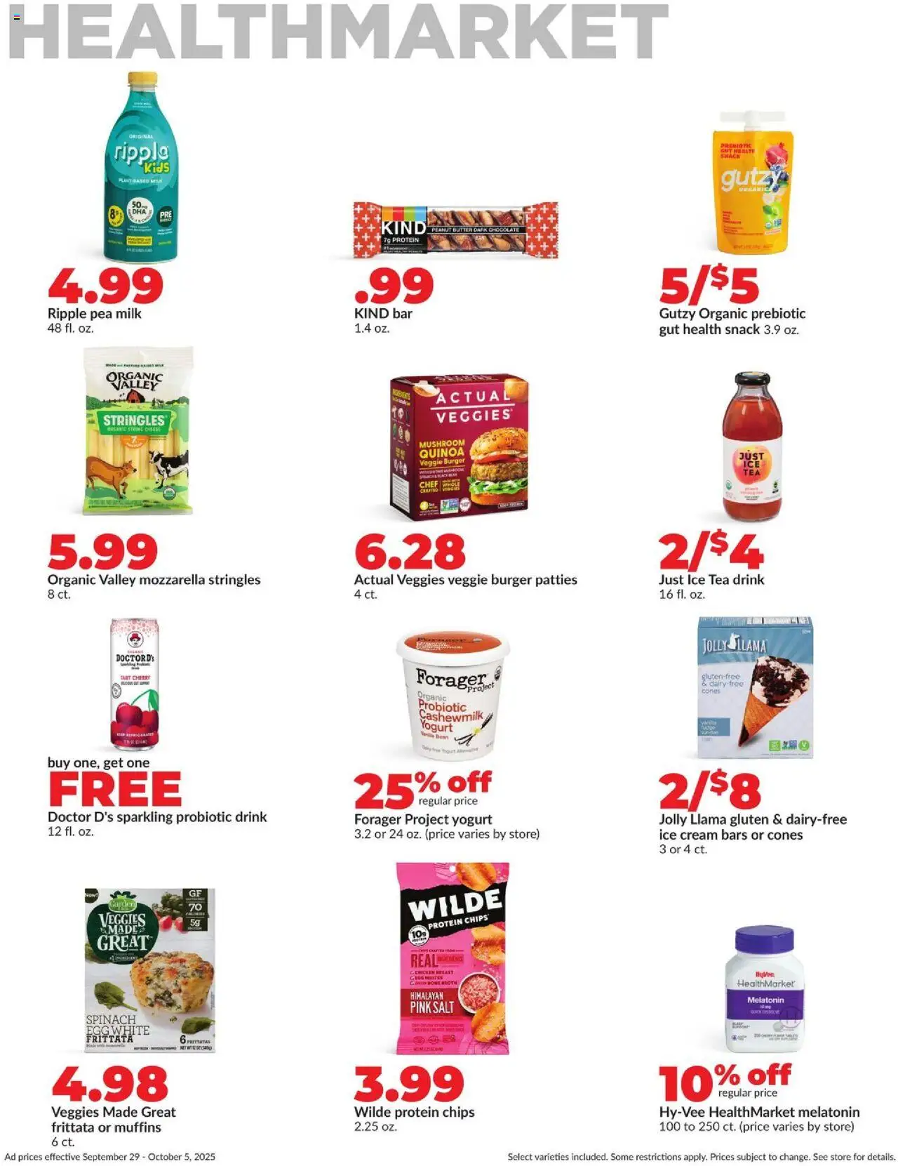HyVee Weekly Ad - valid from 29.09.2025 | Page: 21 | Products: Cheese, Ice cream, Salt, 2人掛けソファ