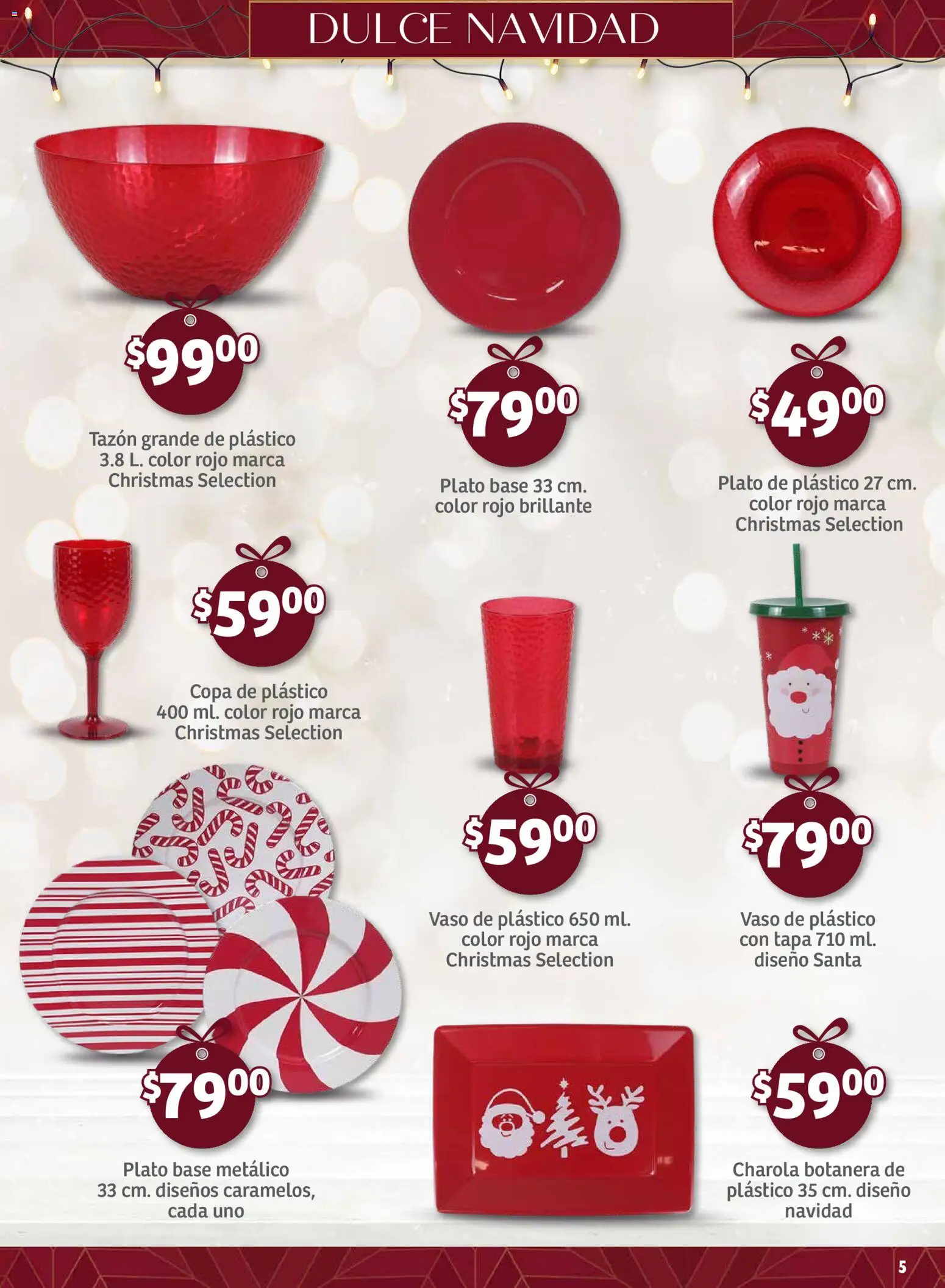 Nuevas ofertas de Soriana válidas en toda la República Mexicana desde el 25.09.2025. ¡Encuentra las mejores ofertas en Soriana - Decoración Navideña Mercado Nacional! | Página: 5
