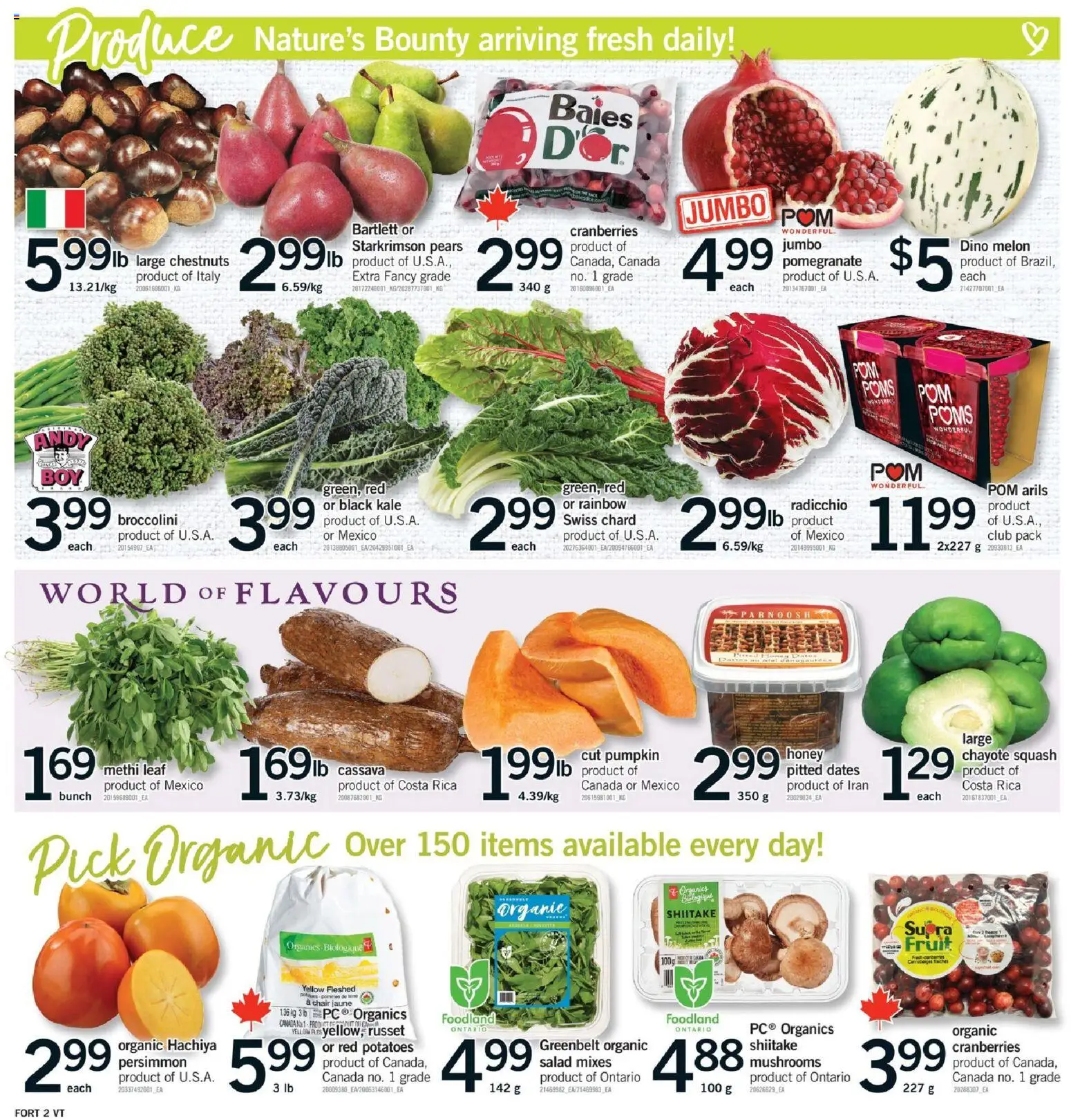 Fortinos flyer valid from 20.11.2025 | Page: 3 | Products: Salad, PC, Chair, Pumpkin