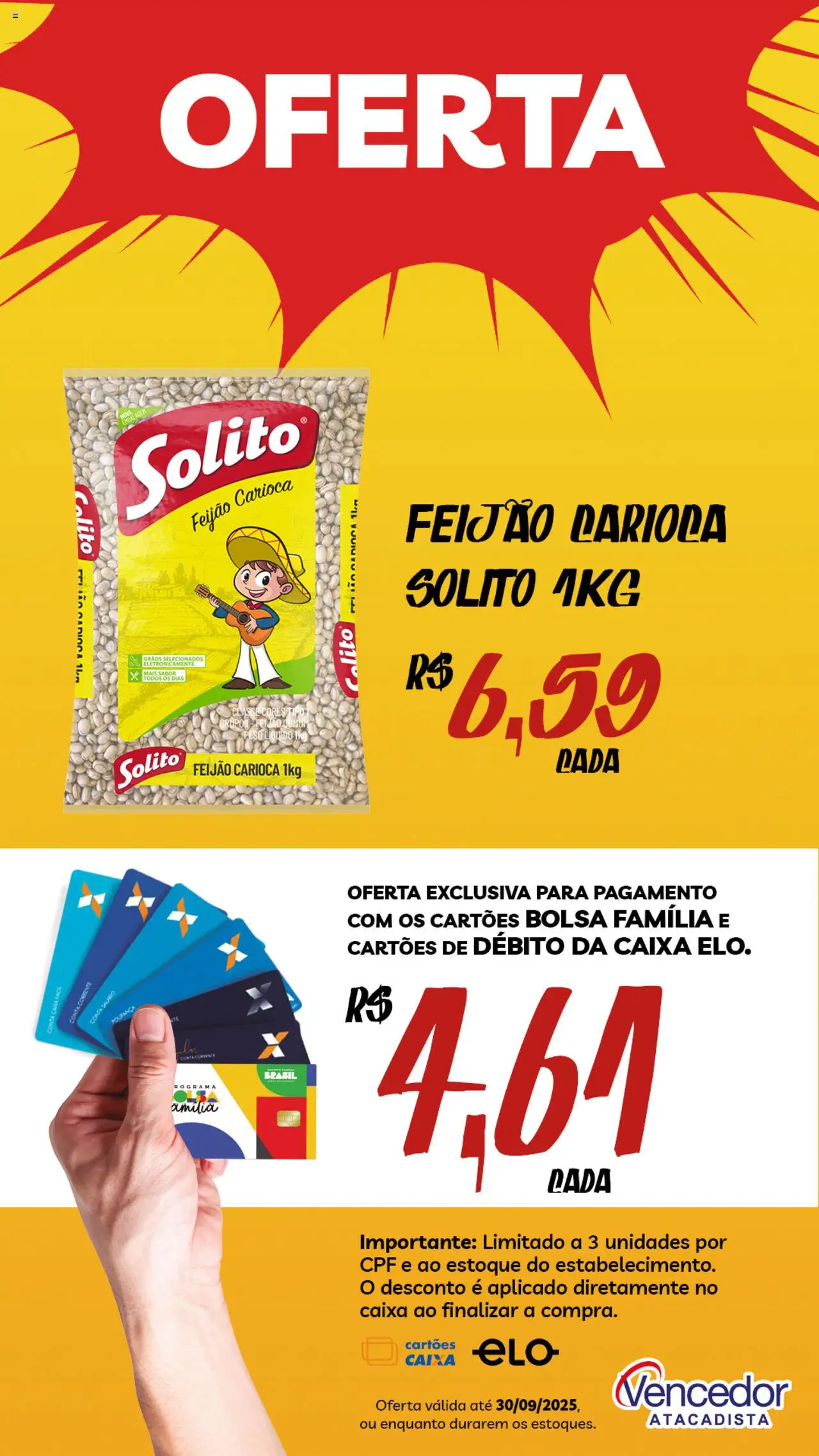 Vencedor Atacadista Folheto - válido de 08.09.2025 | Página: 5 | Produtos: Feijão, Caixa, Bolsa