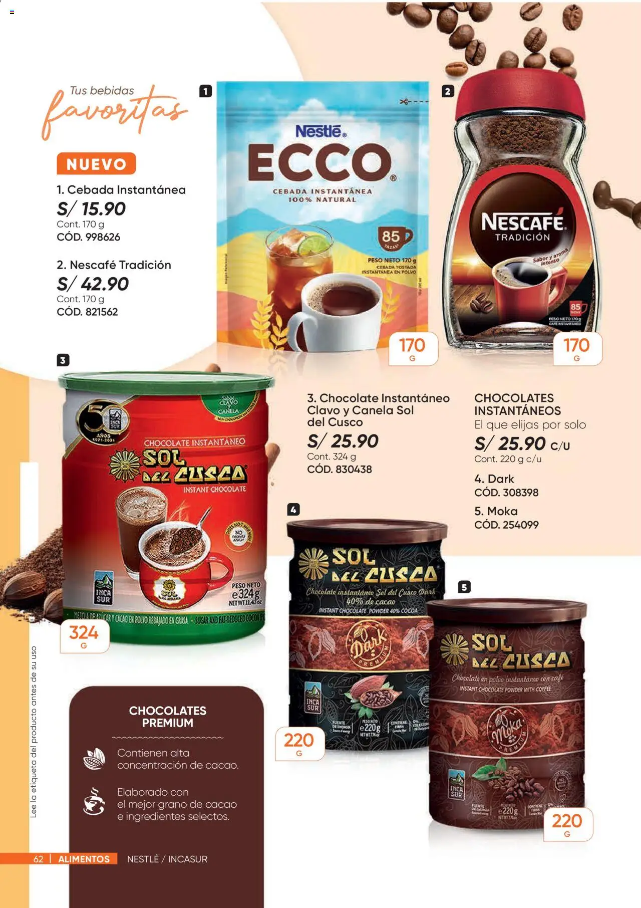 Catálogo Azzorti válido desde 28.07.2025 | Página: 62 | Productos: Café, Chocolate, Peso, Polvo