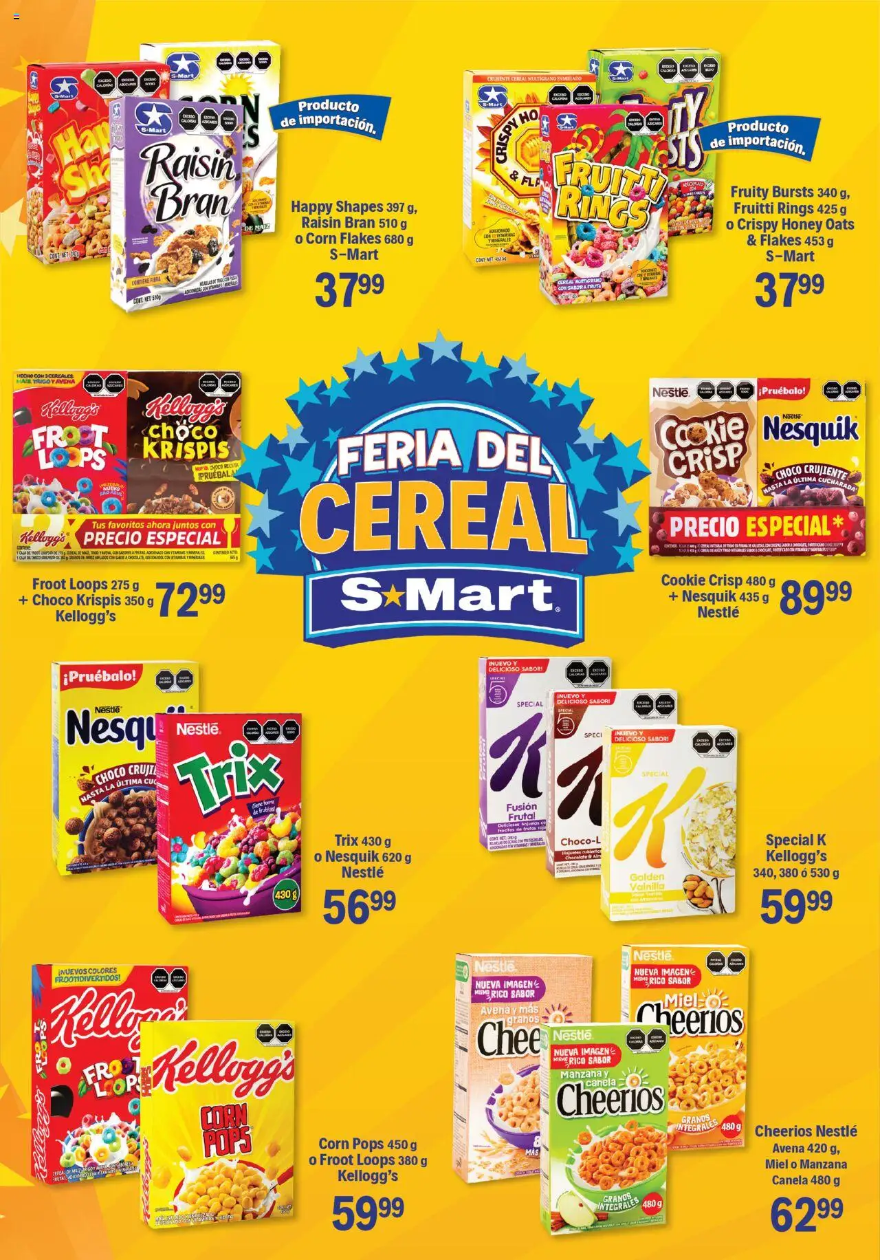 Nuevas ofertas de S-Mart válidas en toda la República Mexicana desde el 23.09.2025. ¡Encuentra las mejores ofertas en S-Mart - Folleto de Feria - Juarez! | Página: 3 | Productos: Manzana, Arroz, Hojuelas, Vitaminas