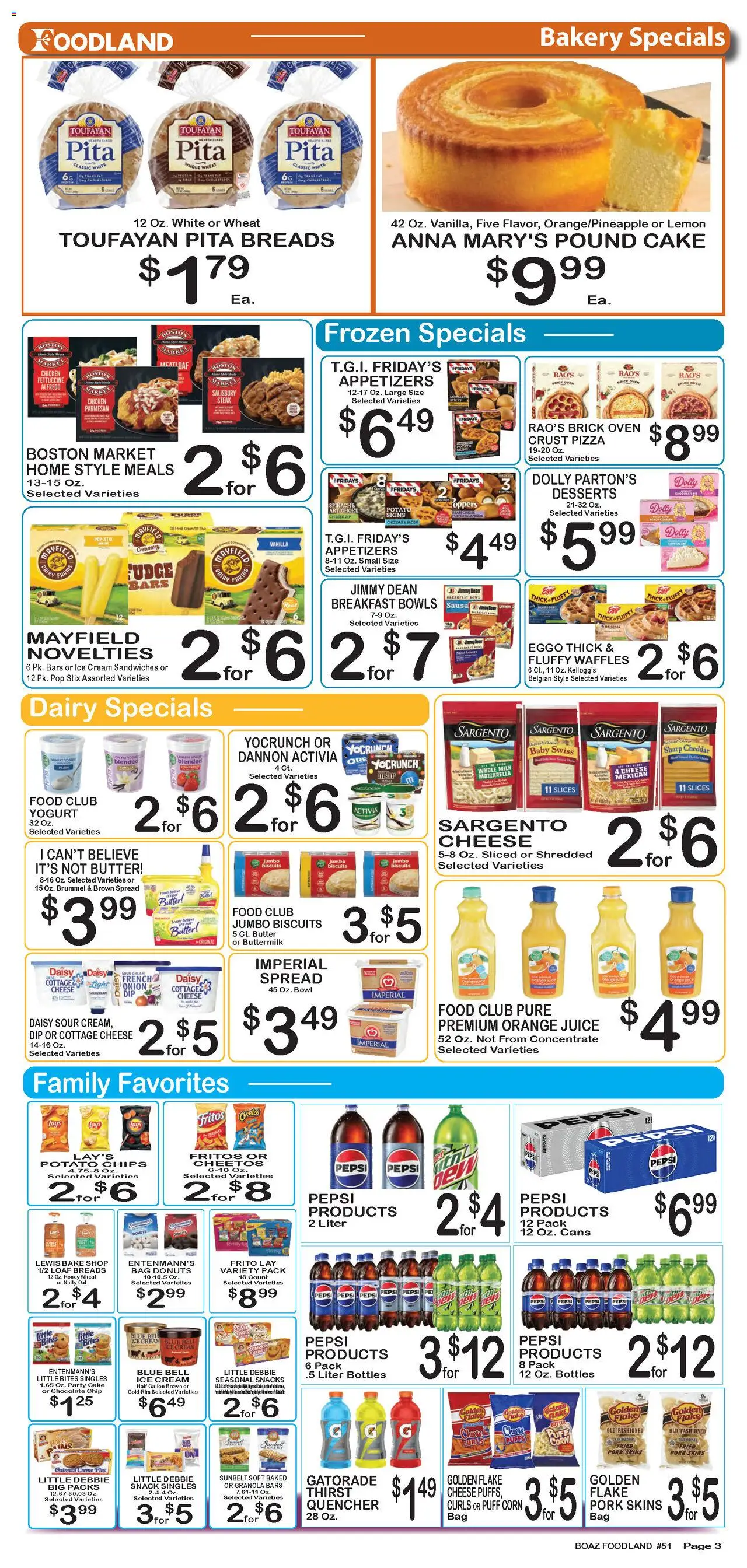 Foodland Weekly Ad - valid from 07.10.2025 | Page: 3 | Products: Yogurt, Cottage cheese, Lemon, Onion