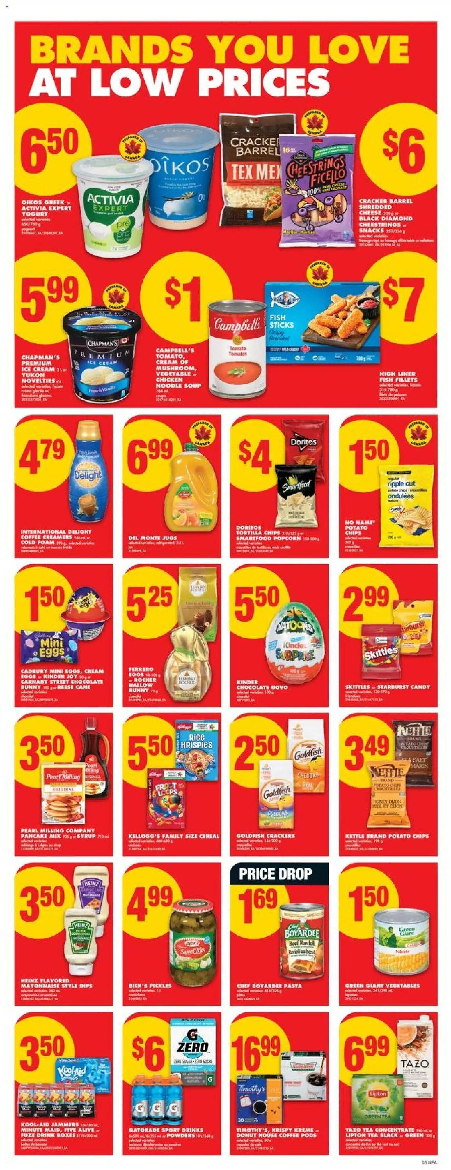 No Frills flyer valid from 12.02.2026 | Page: 3 | Products: Chips, Cheese, Yogurt, Coffee