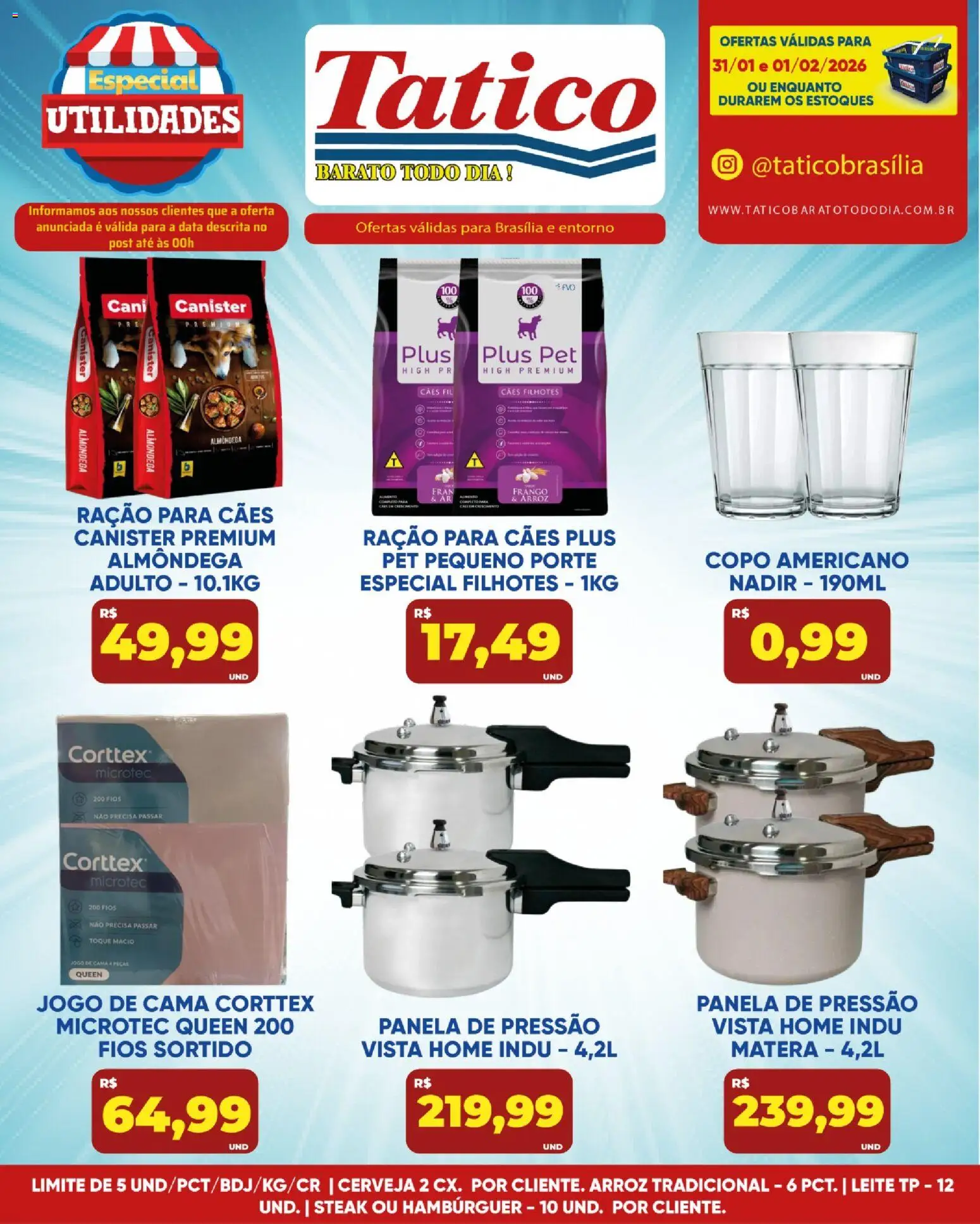 Tatico Folheto - válido de 31.01.2026 | Página: 16 | Produtos: Panela de pressão, Cerveja, Arroz, Hambúrguer