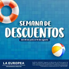 Vista previa de La Europea - Catálogo Semana de Descuentos, nuevo folleto de la tienda, válido en México a partir del 28.07.2025