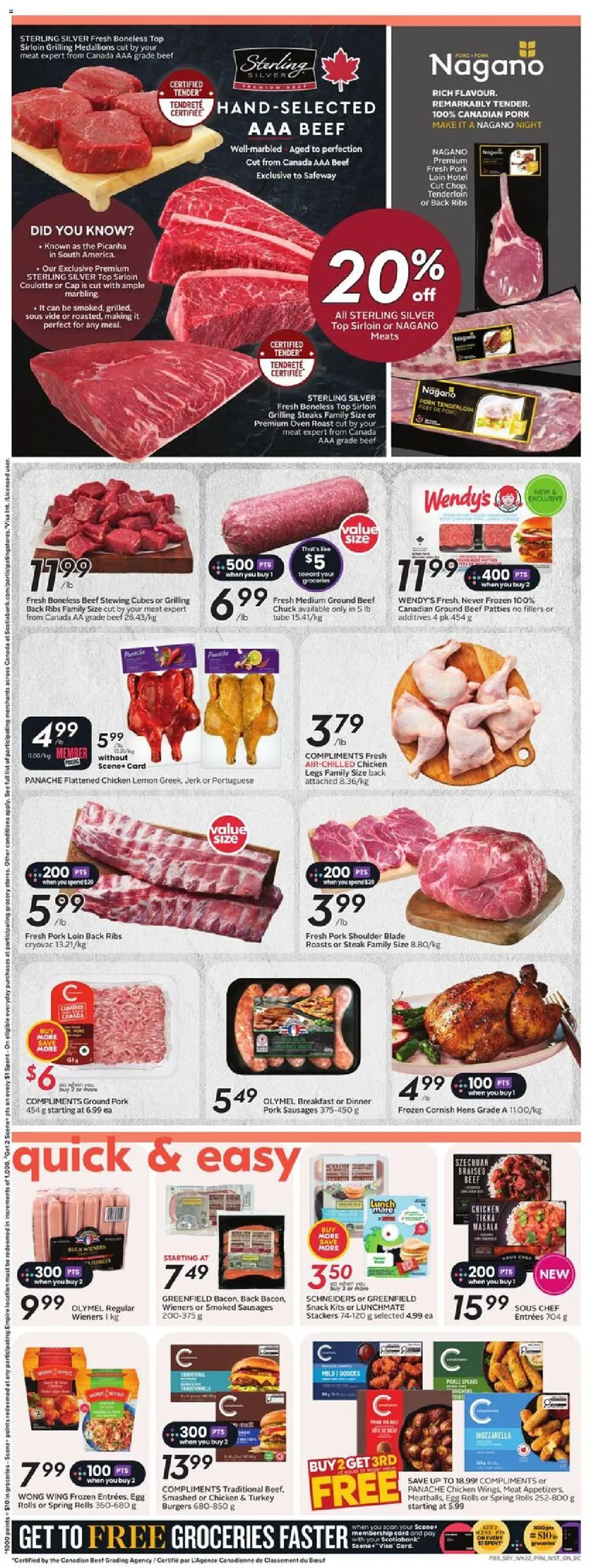 Safeway flyer valid from 25.09.2025 | Page: 7 | Products: Beef, Cap, Oven, Chicken