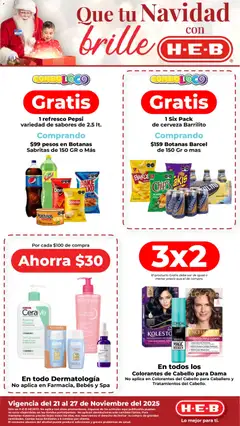 Vista previa de H-E-B folleto, nuevo folleto de la tienda, válido en México a partir del 21.11.2025