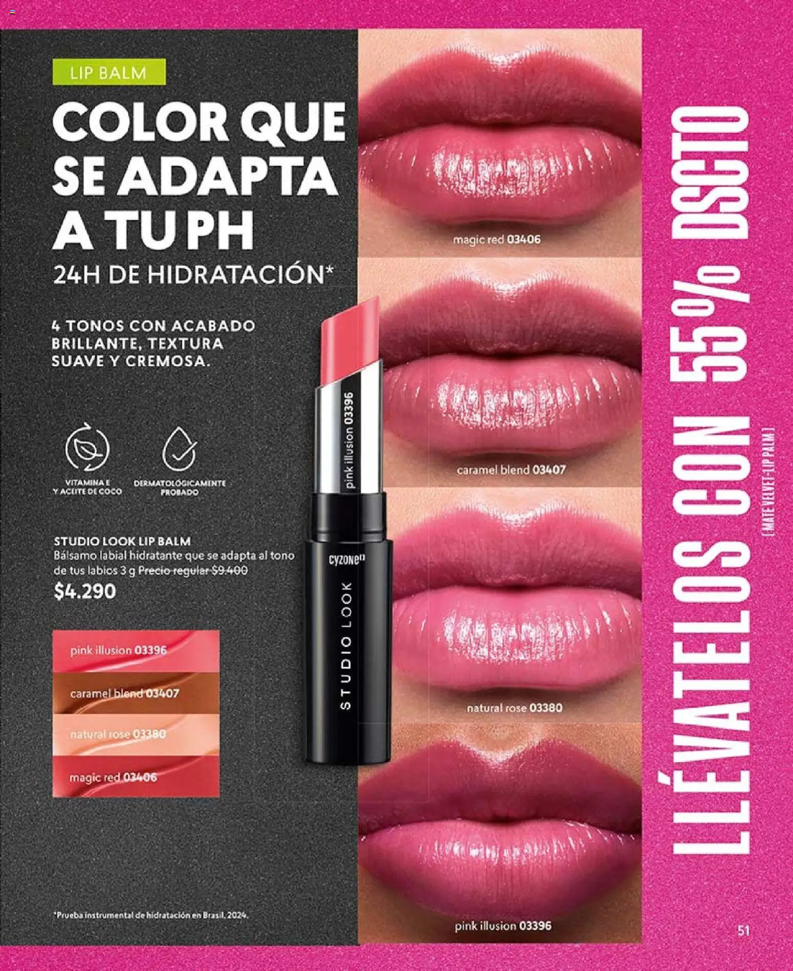 Catálogo CyZone Campaña 18 │ válido desde el 01.12.2025 | Página: 51 | Productos: Bálsamo, Mate, Labial, Aceite