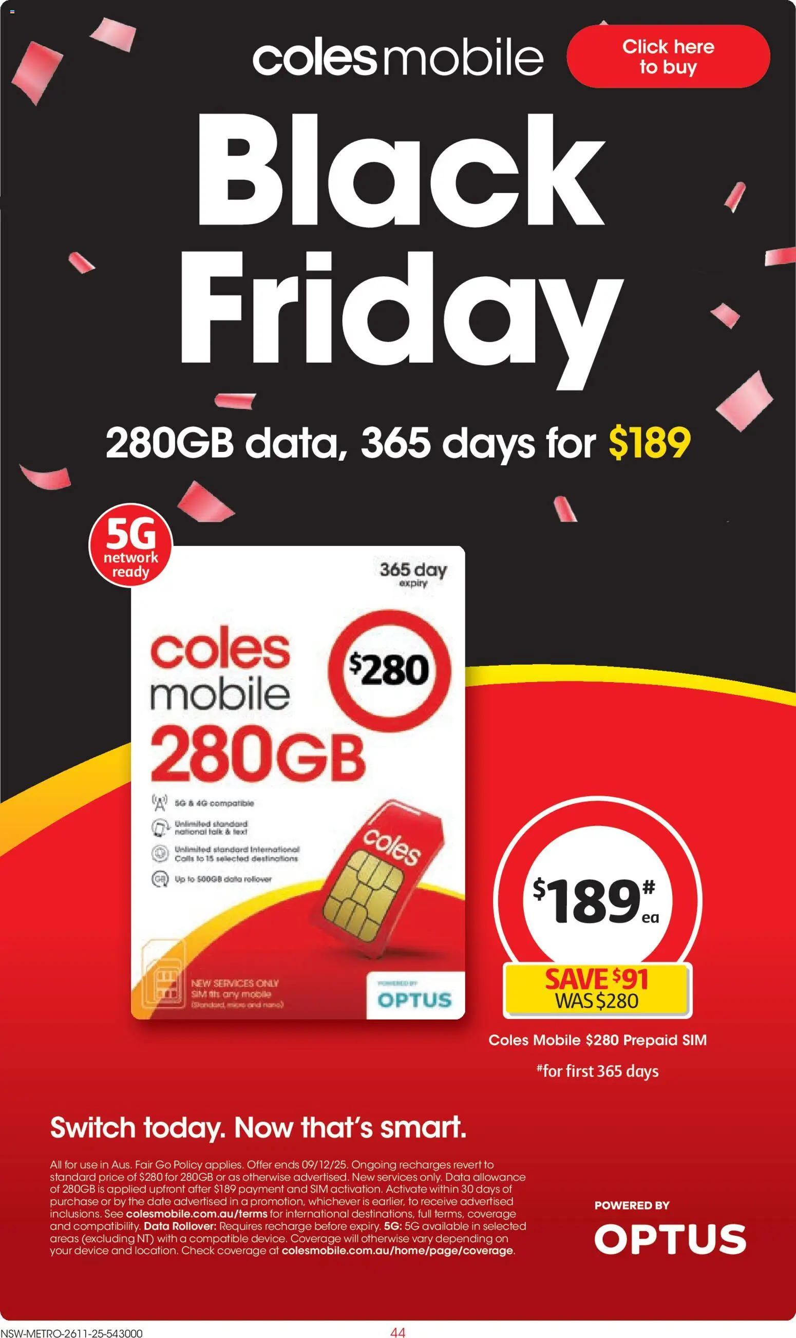 Coles catalogue - valid from 26.11.2025 | Page: 44 | Products: Date, Device, Mobile