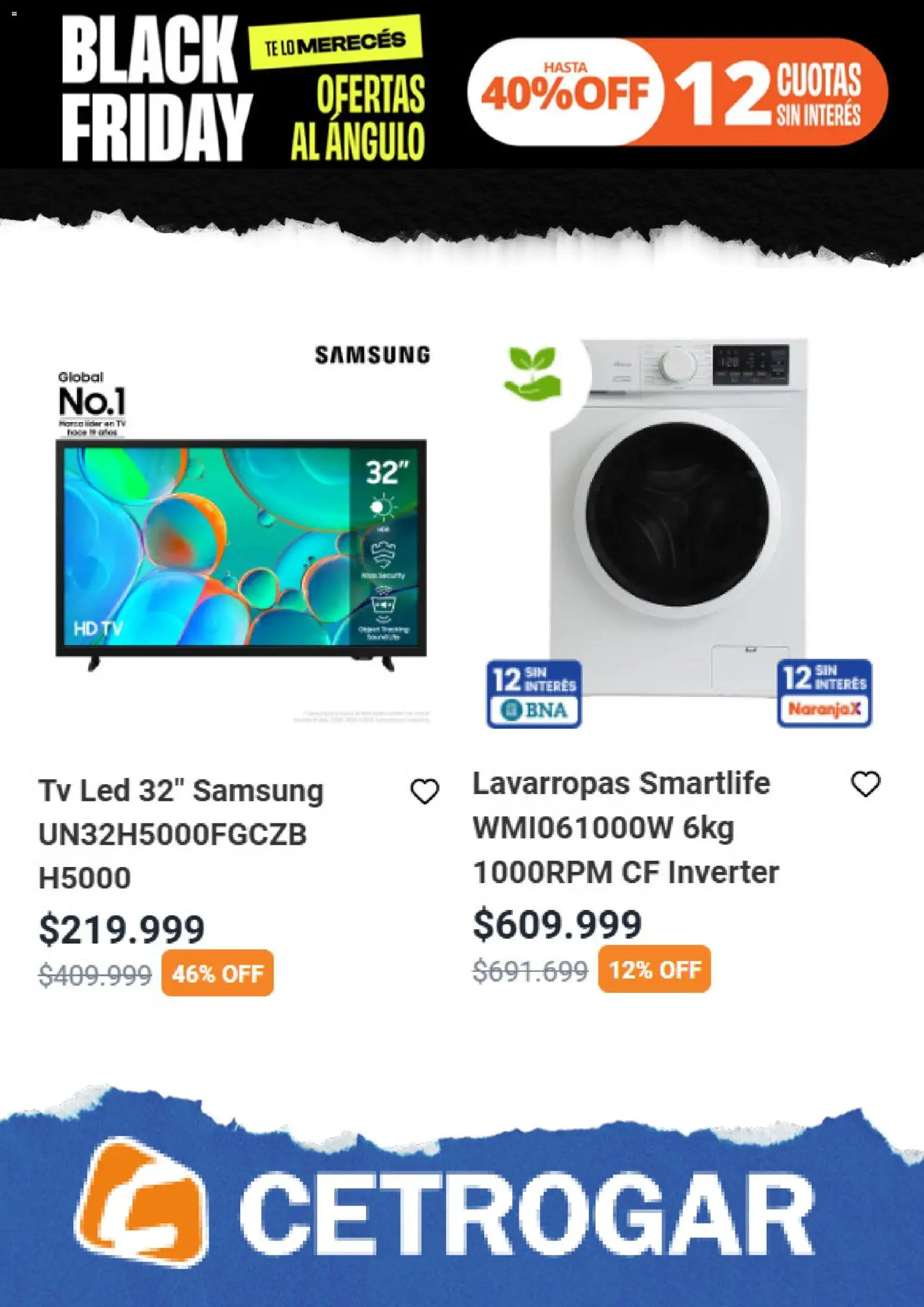 Cetrogar Black Friday │ válido desde el 27.11.2025 | Página: 6 | Productos: Lavarropas, Té