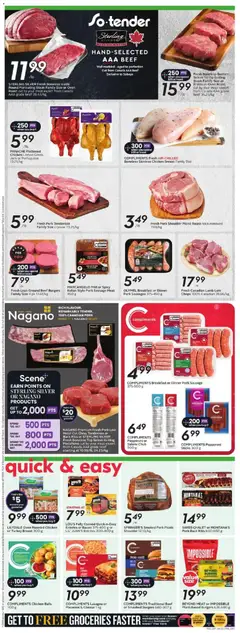 Preview of Sobeys weekly flyer / circulaire from shop Sobeys valid from 11.12.2025 | Page: 8 | Products: Beef, Turkey, Salami, Chicken